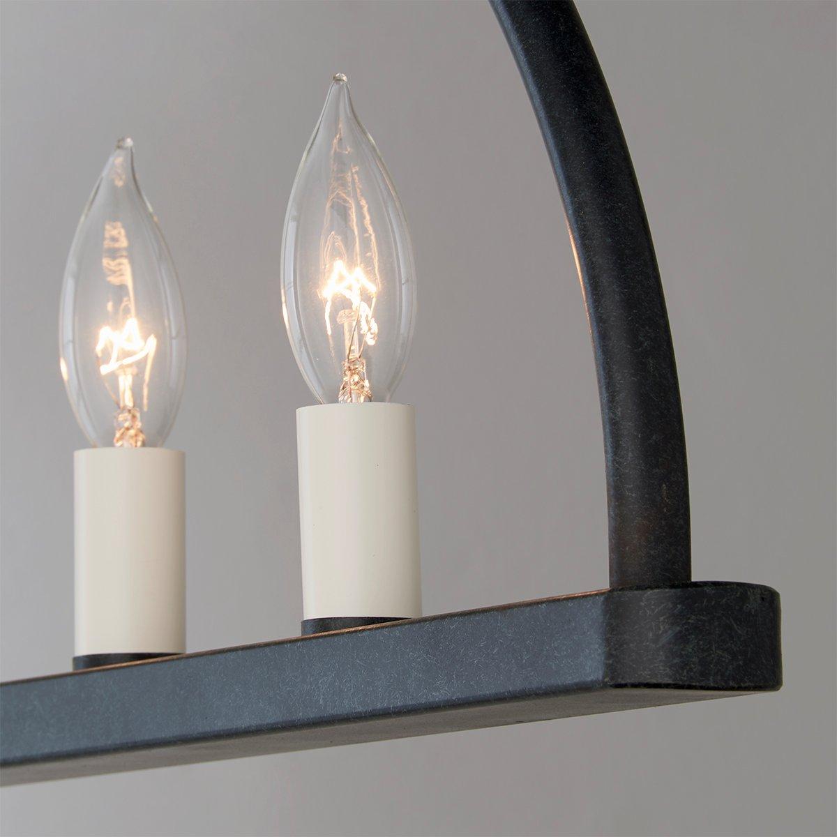 Abbott Linear Minimalist Metal Chandelier - Lamp Copper
