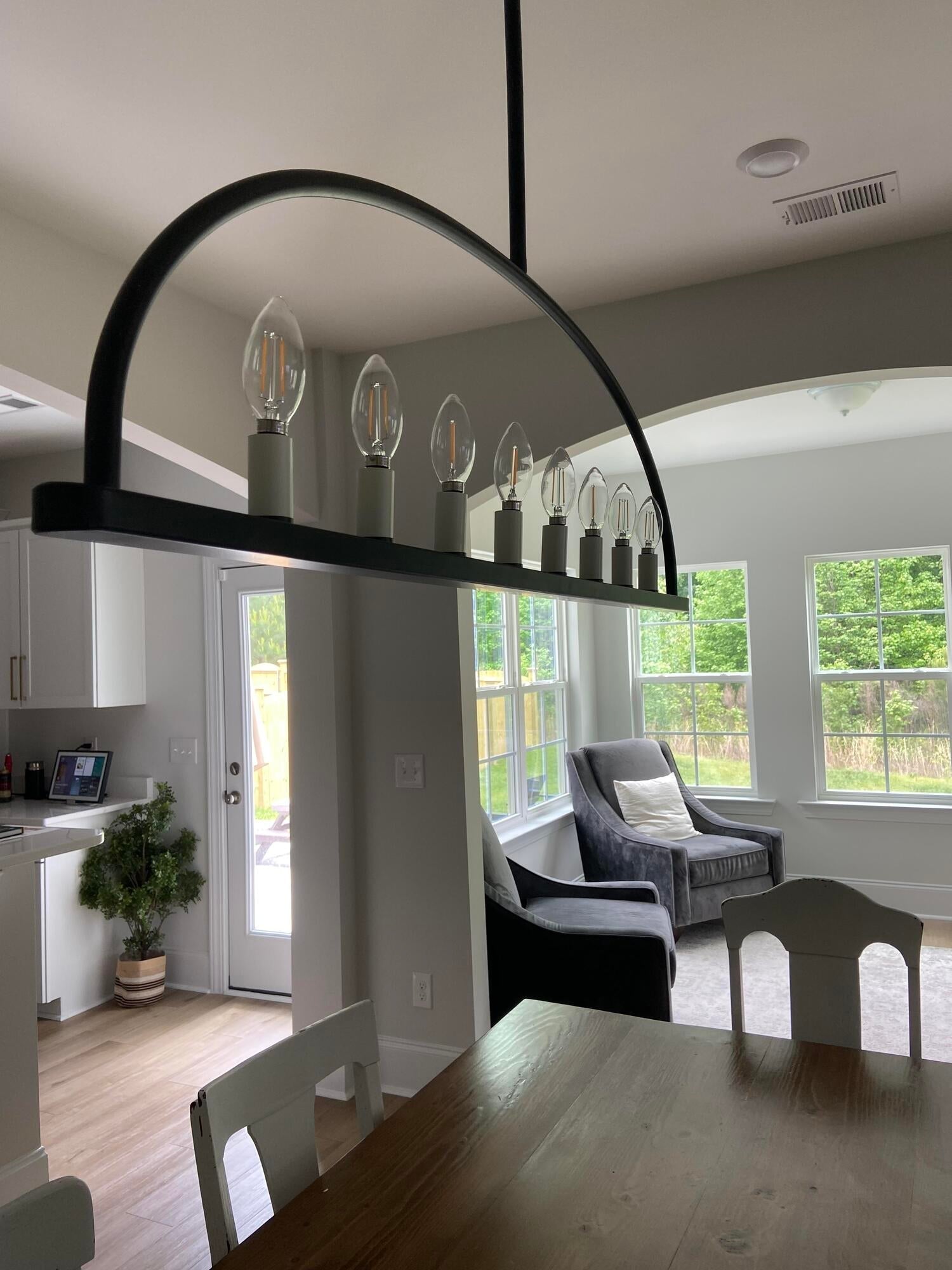 Abbott Linear Minimalist Metal Chandelier - Lamp Copper