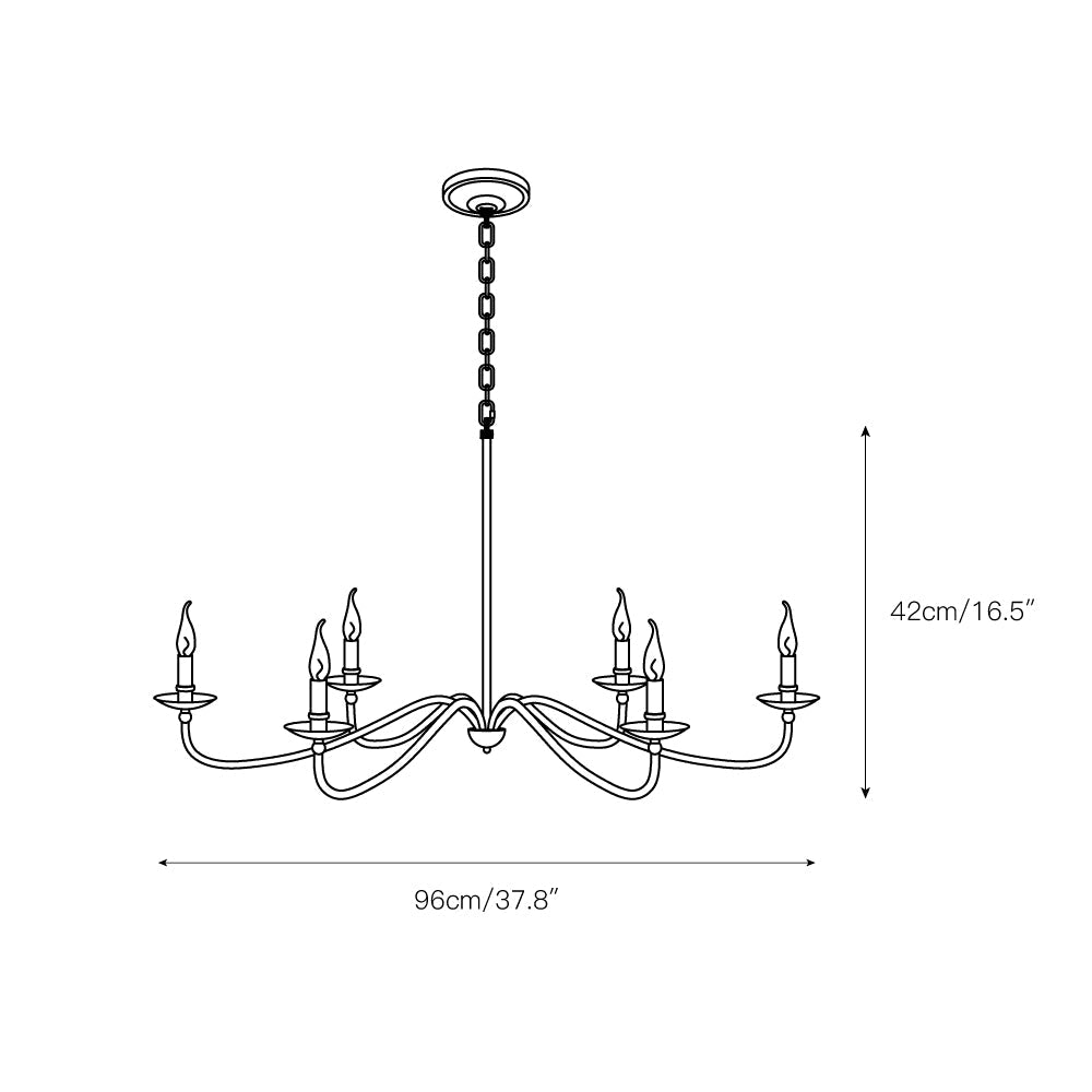 Alshaarae Vintage Industrial Brass Metal Chandelier - Lamp Copper