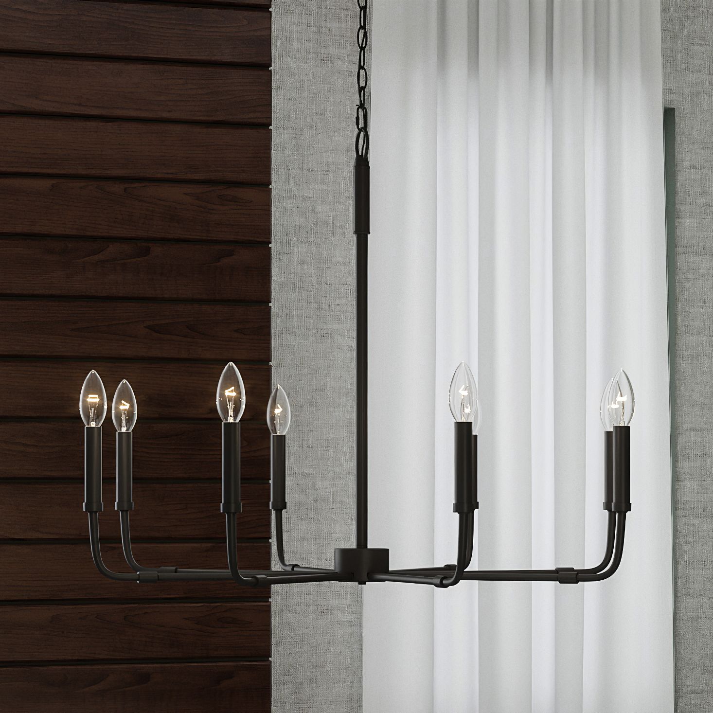 Abner Industrial Modern Brass Chandelier - Lamp Copper