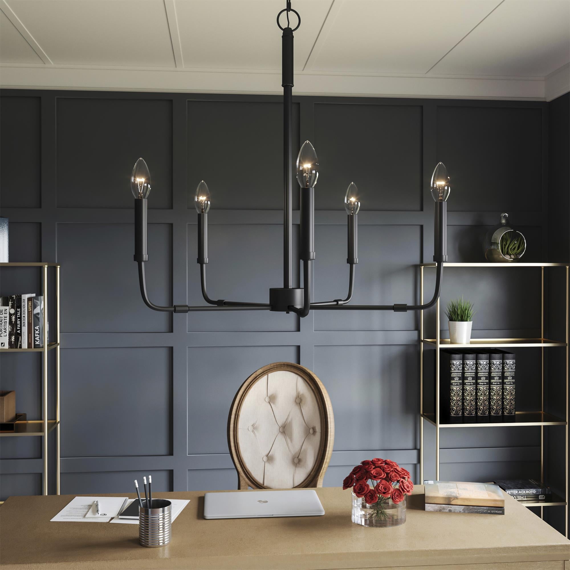 Abner Industrial Modern Brass Chandelier - Lamp Copper