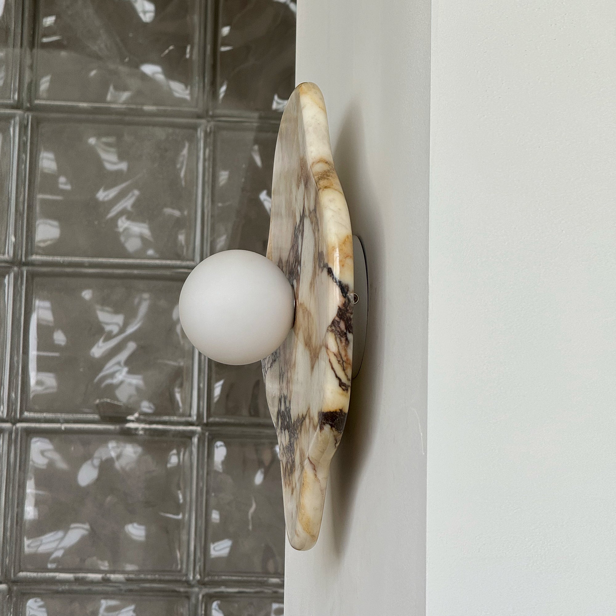 Abnormal Modern Minimalist Marble Glass Wall Lamp - Lamp Copper