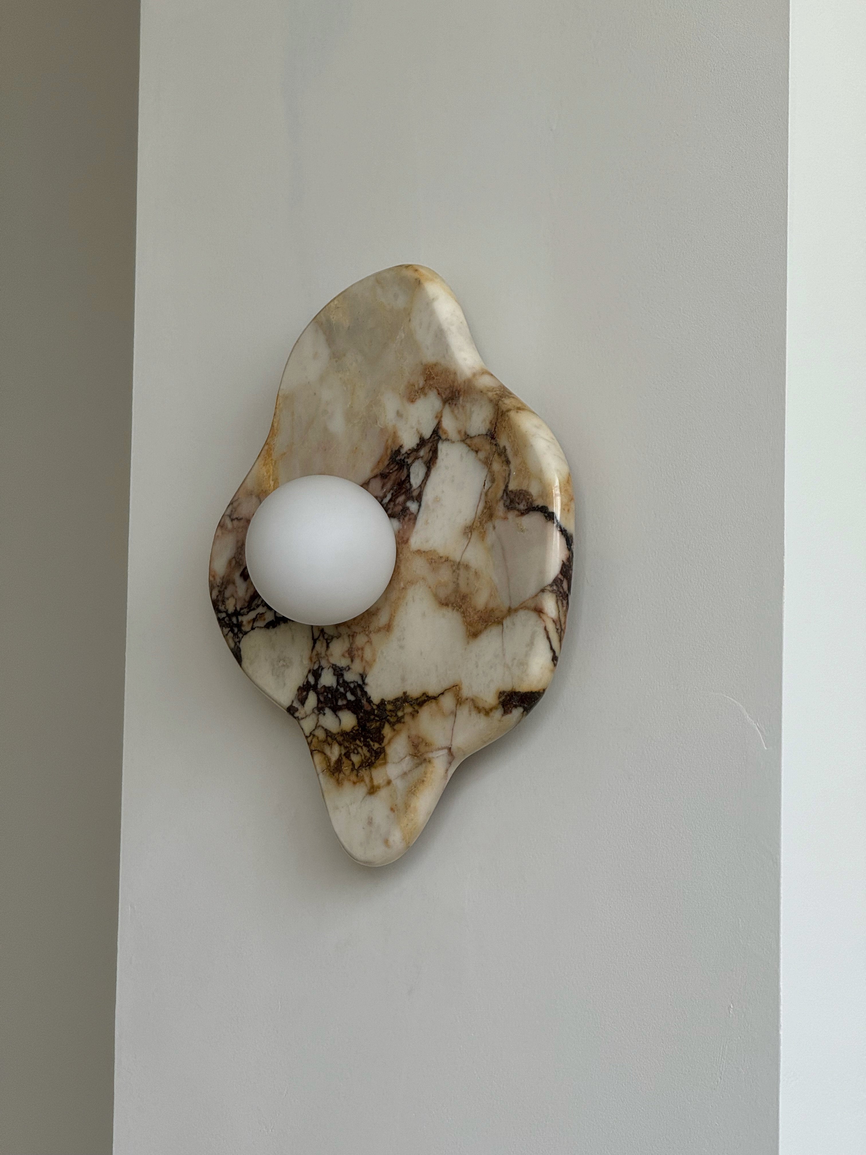Abnormal Modern Minimalist Marble Glass Wall Lamp - Lamp Copper