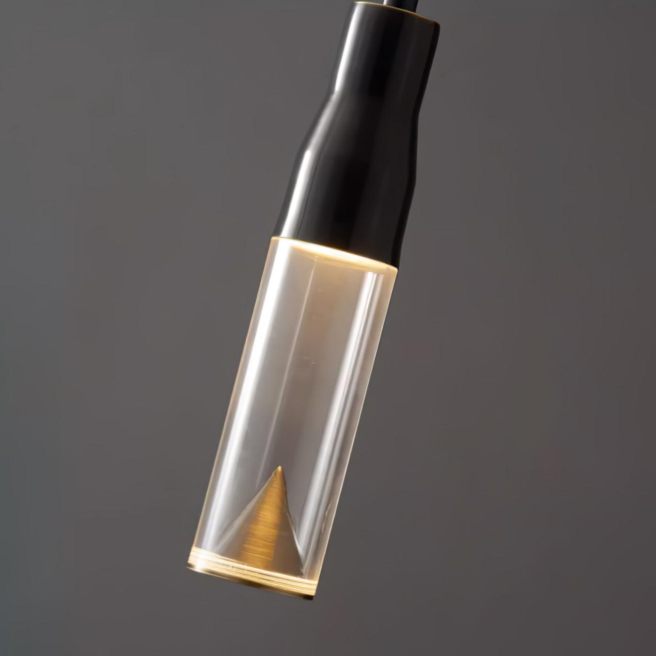 Solara Lampe suspendue en acrylique avec plaque de chapeau chromée moderne - Neutralighting