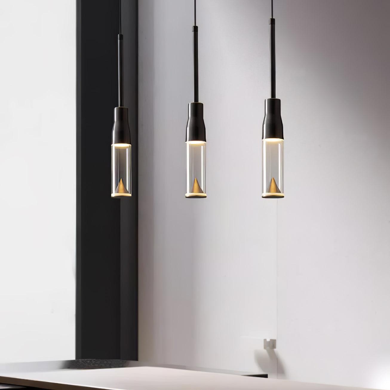 Solara Lampe suspendue en acrylique avec plaque de chapeau chromée moderne - Neutralighting