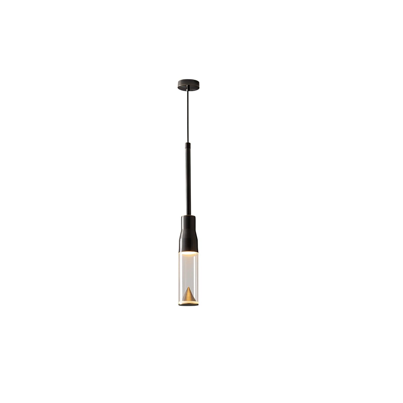 Solara Lampe suspendue en acrylique avec plaque de chapeau chromée moderne - Neutralighting