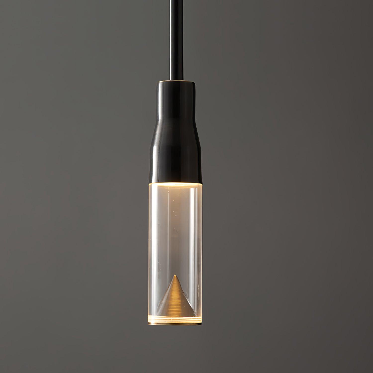 Solara Lampe suspendue en acrylique avec plaque de chapeau chromée moderne - Neutralighting
