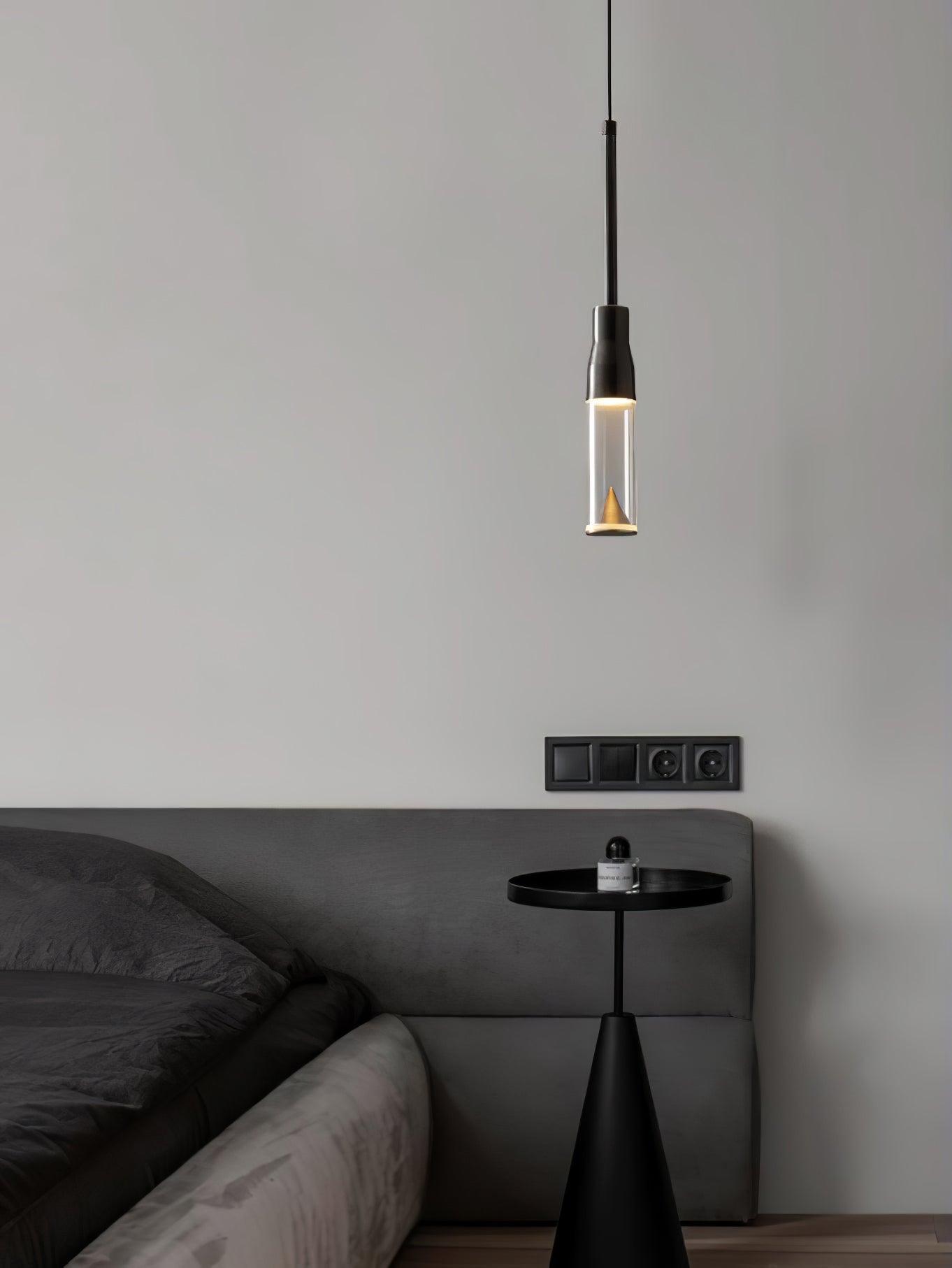 Solara Lampe suspendue en acrylique avec plaque de chapeau chromée moderne - Neutralighting