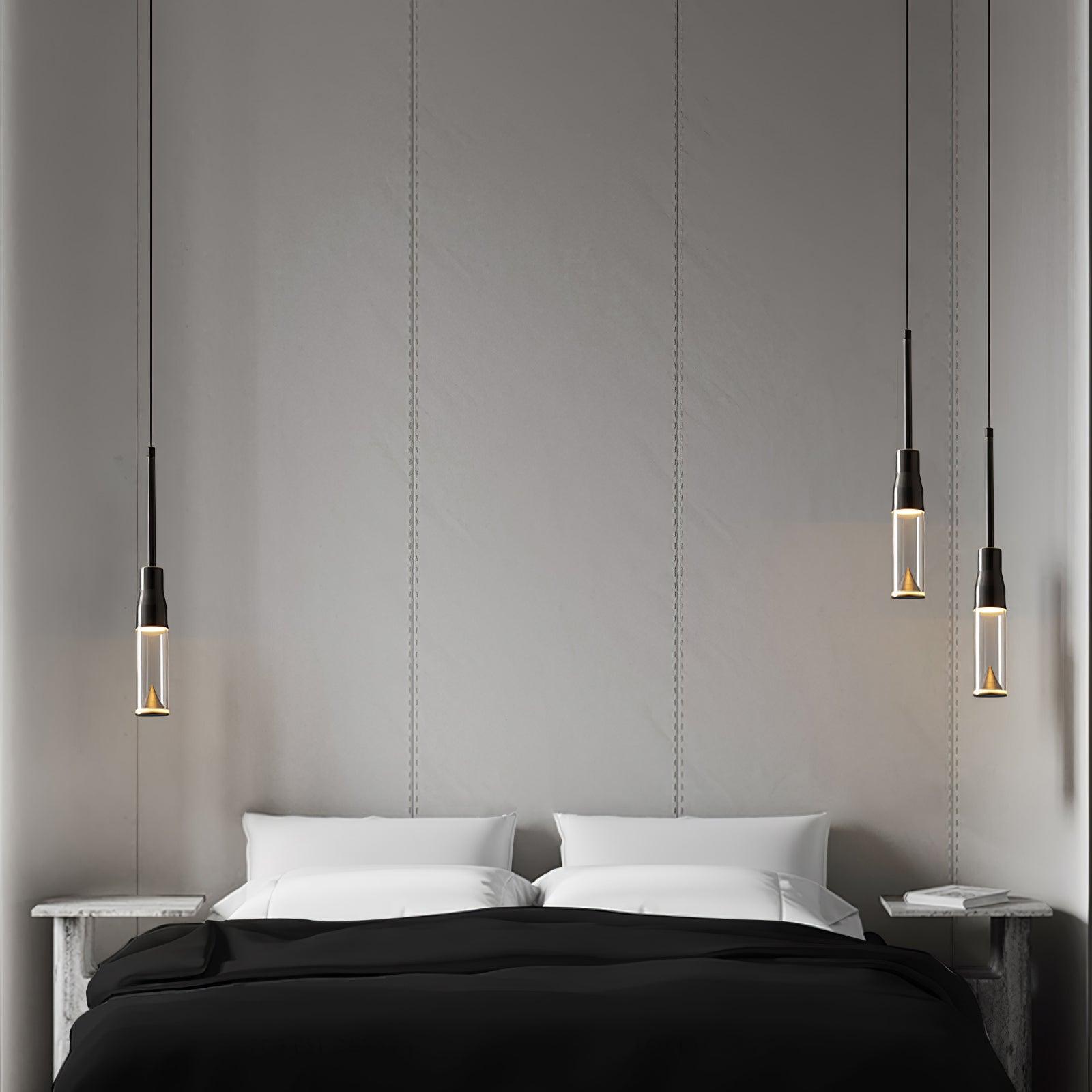 Solara Lampe suspendue en acrylique avec plaque de chapeau chromée moderne - Neutralighting