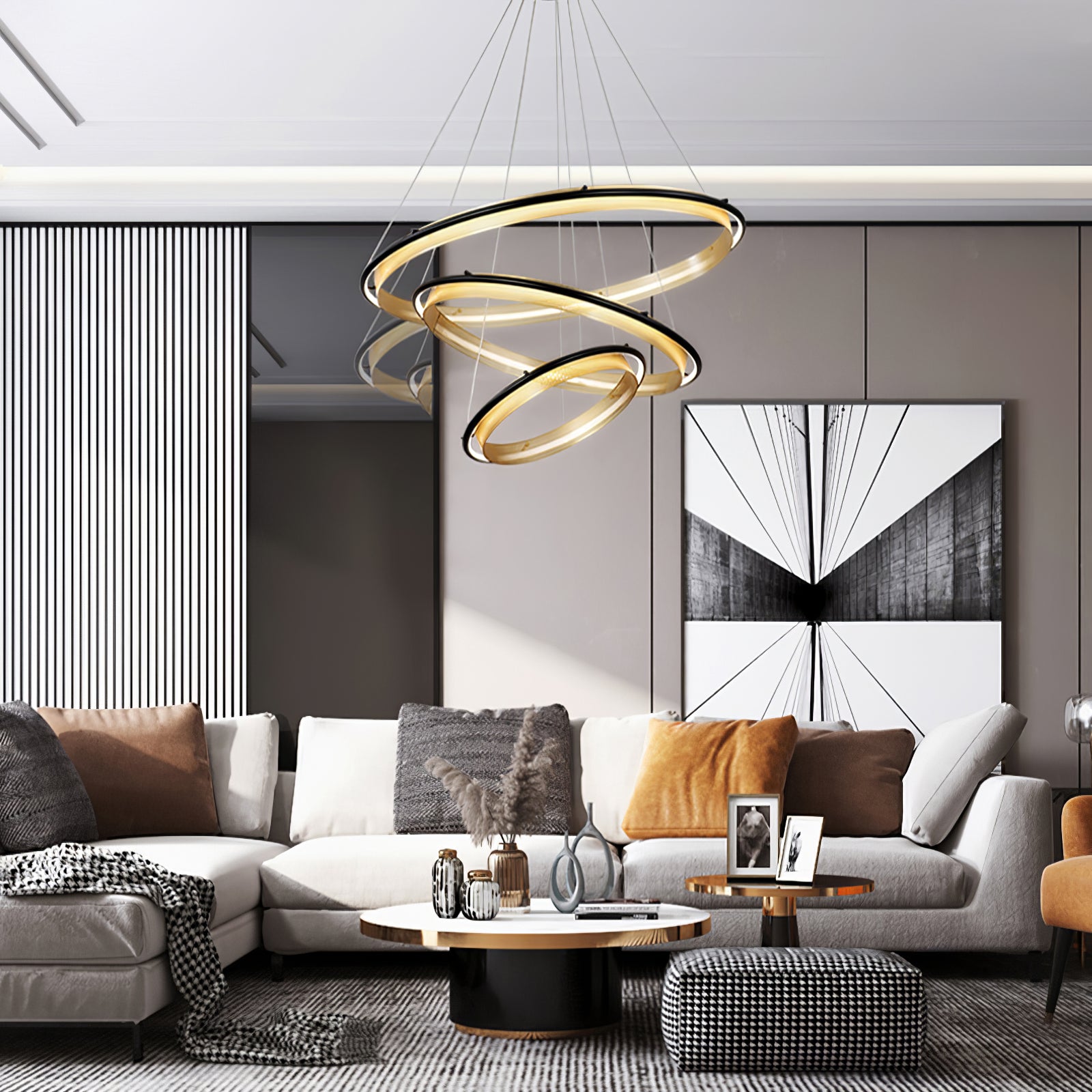 Acrylic LED Round Chandelier - Blowlighting