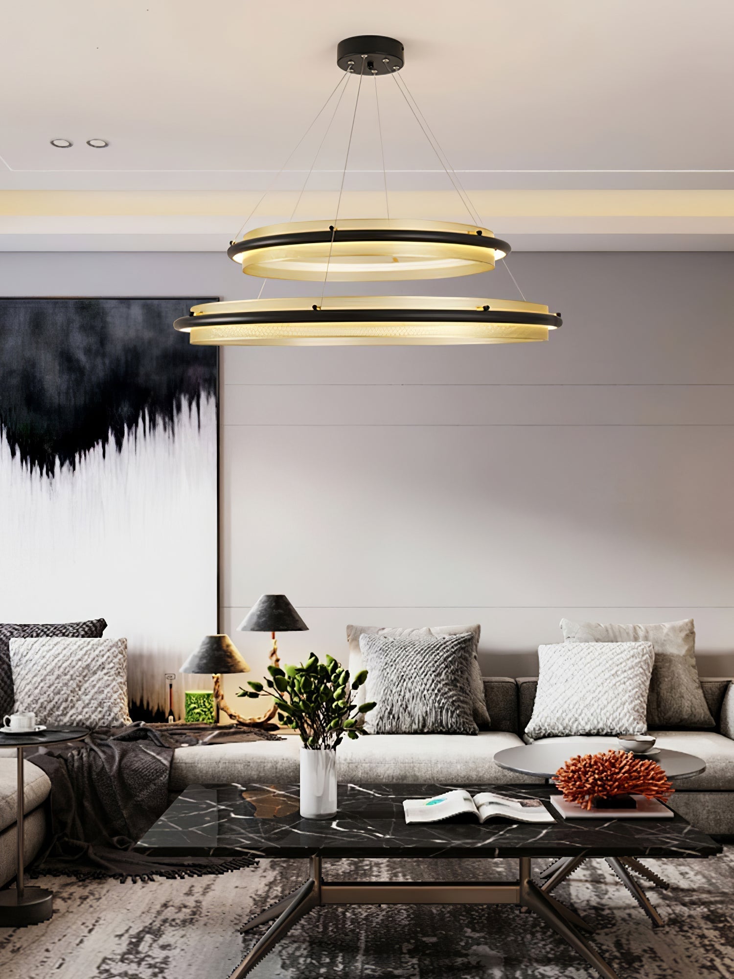 Acrylic LED Round Chandelier - Blowlighting