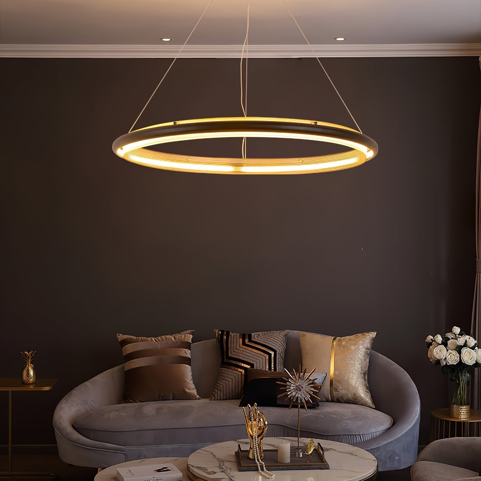 Acrylic LED Round Chandelier - Blowlighting