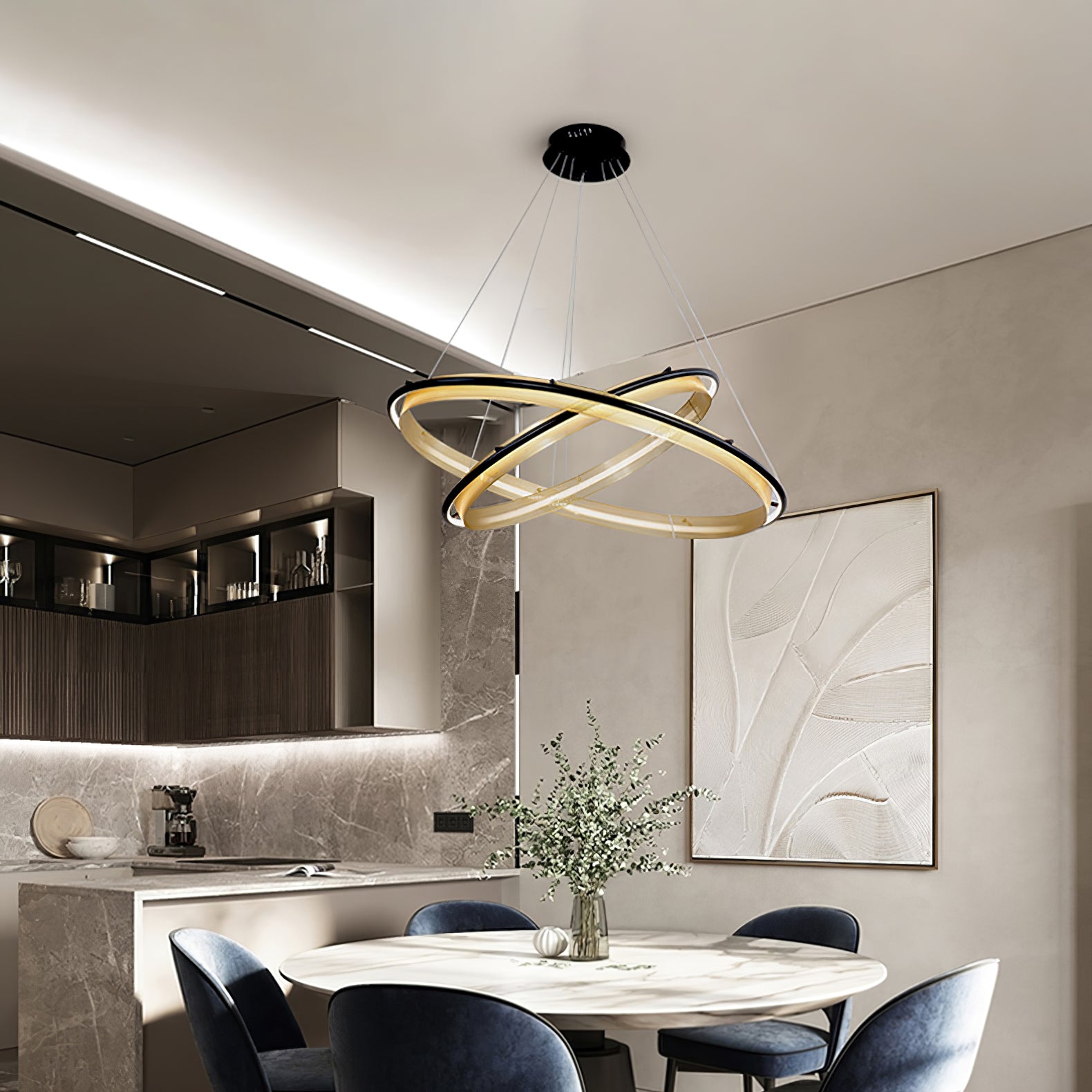 Acrylic LED Round Chandelier - Blowlighting