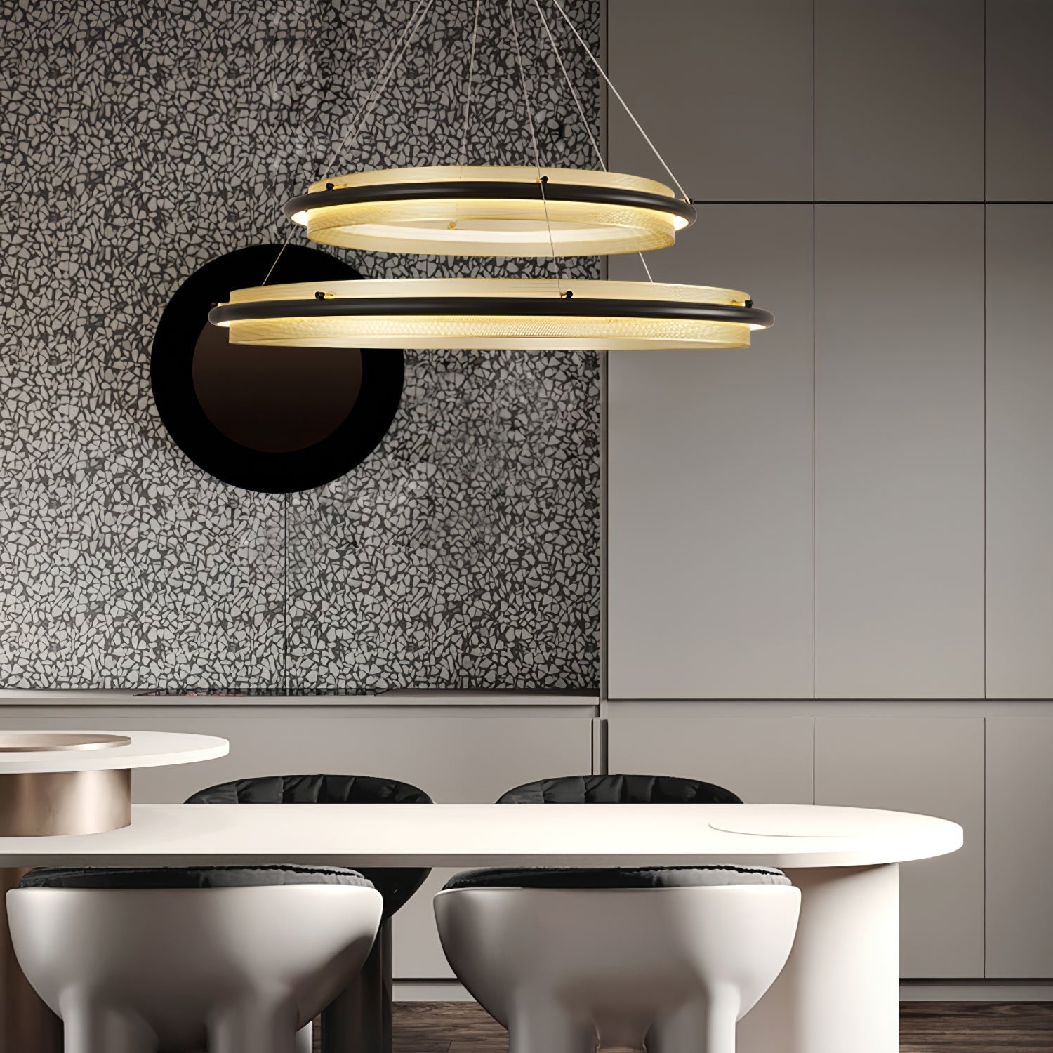 Acrylic LED Round Chandelier - Blowlighting