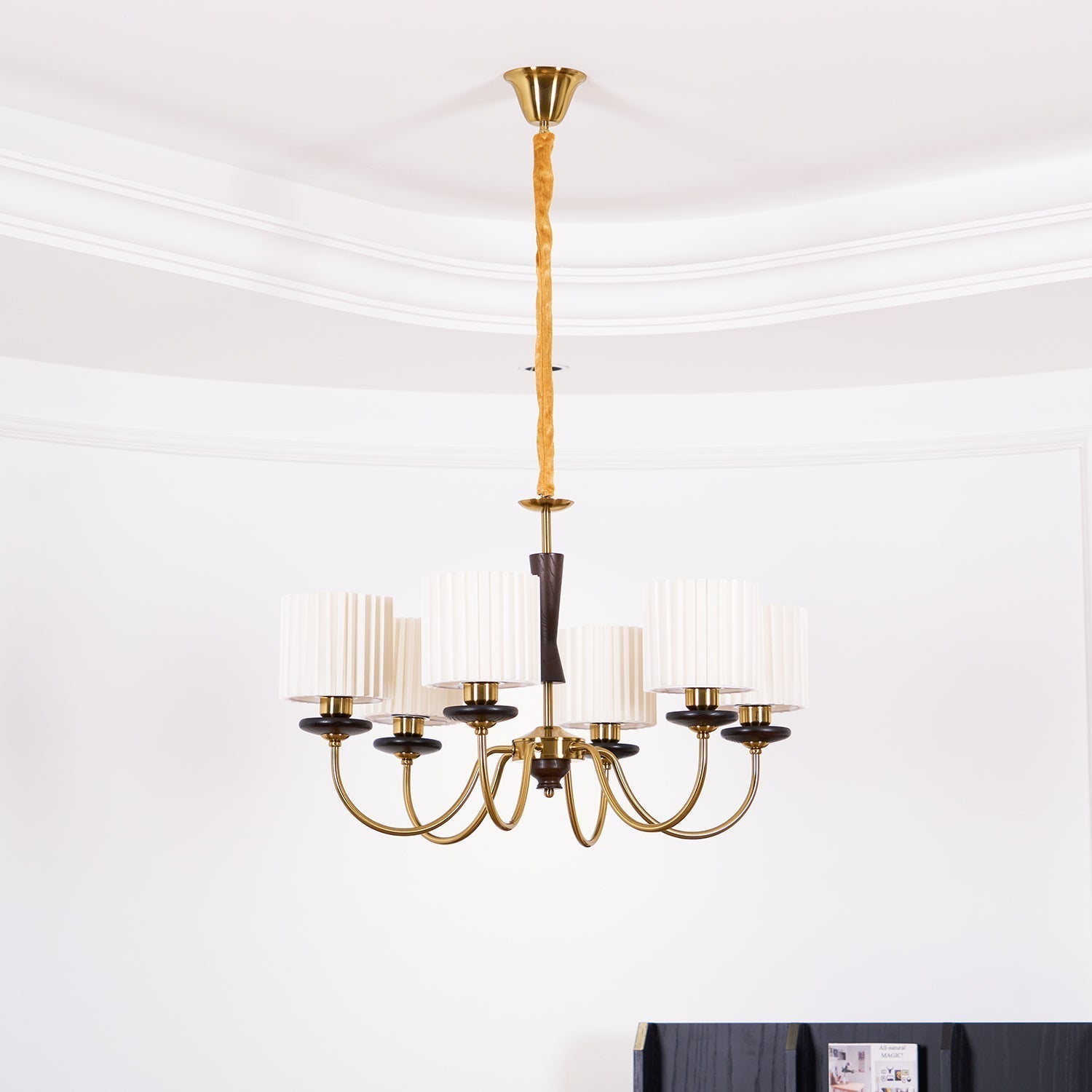 Lustra Chandelier en Laiton Tissu - Neutralighting