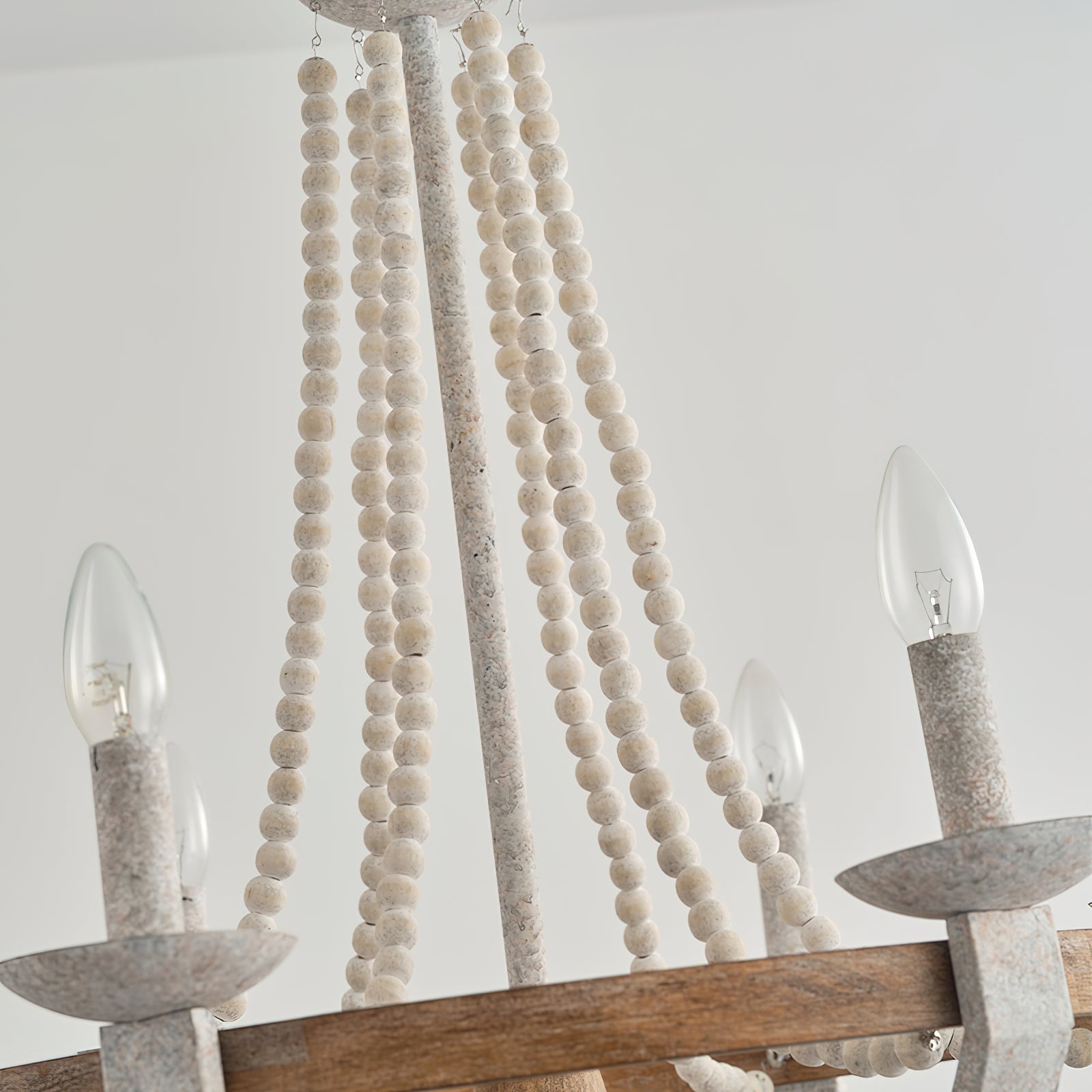 Adan Modern Traditional Wood Chandelier - Lamp Copper