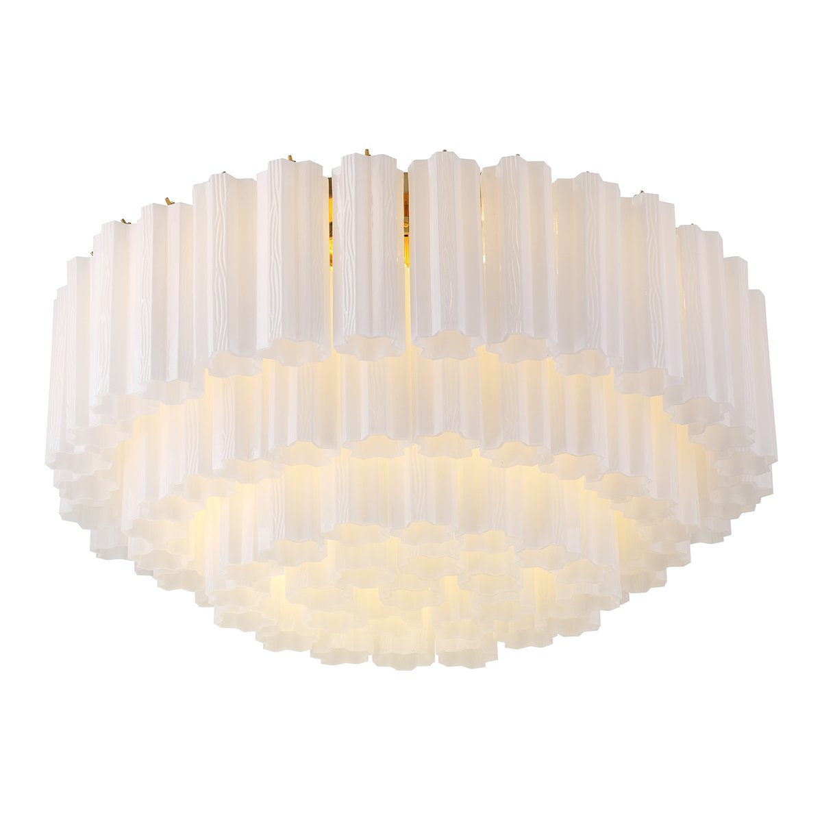 Aurora Ceiling Lamp Glass Tube Layered Amber - Letslighting