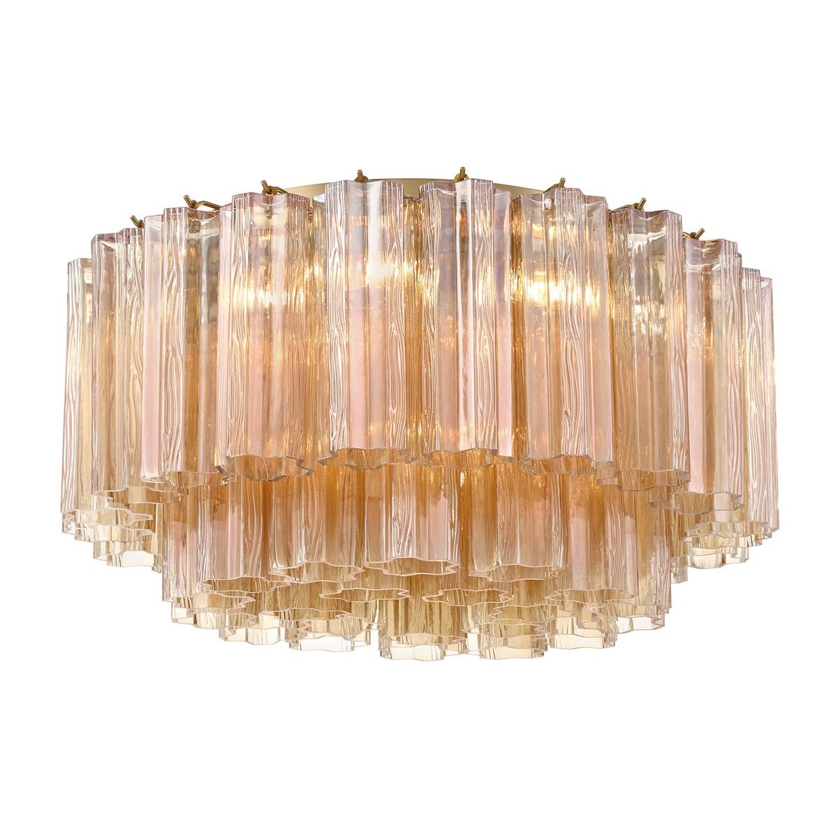 Aurora Ceiling Lamp Glass Tube Layered Amber - Letslighting