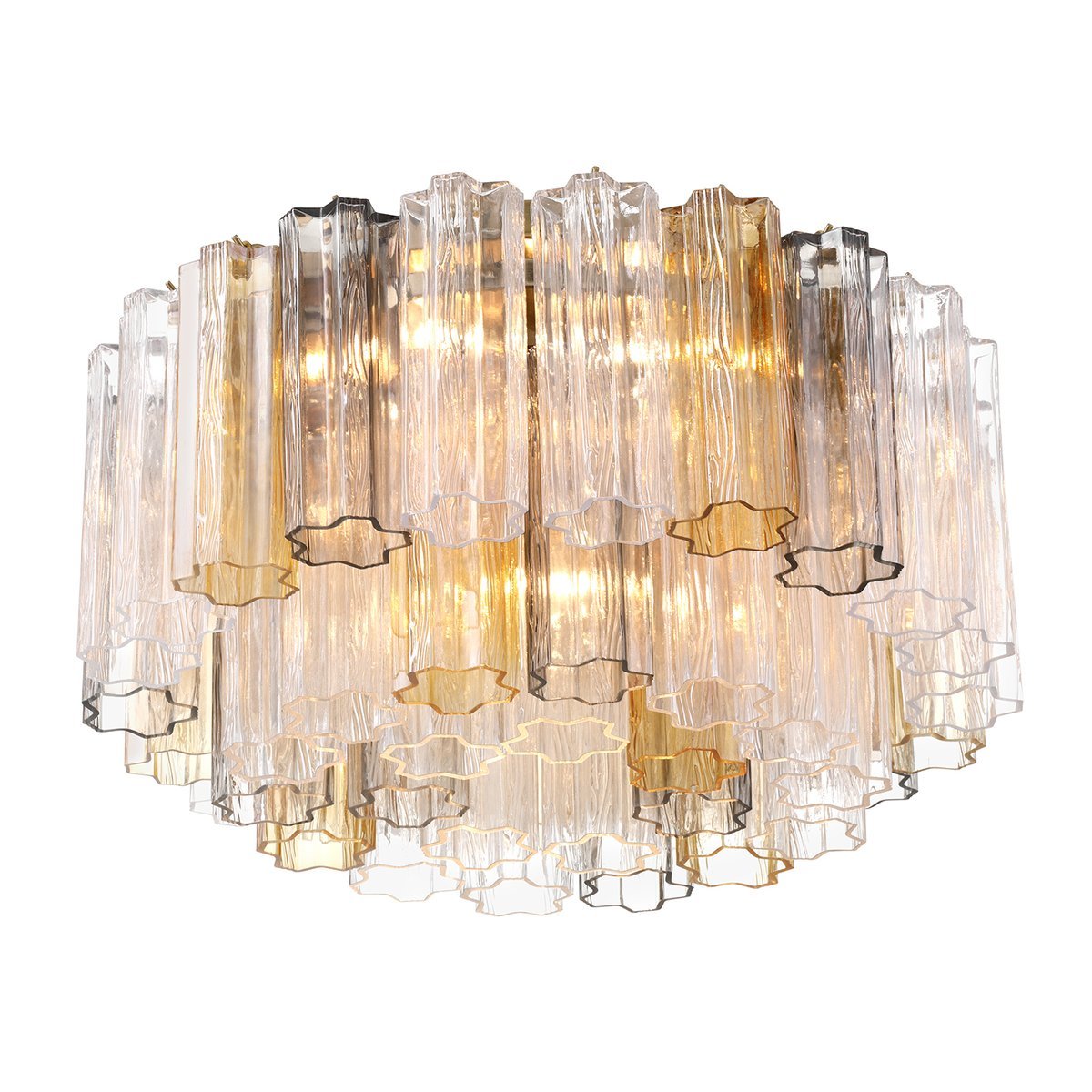 Aurora Ceiling Lamp Glass Tube Layered Amber - Letslighting