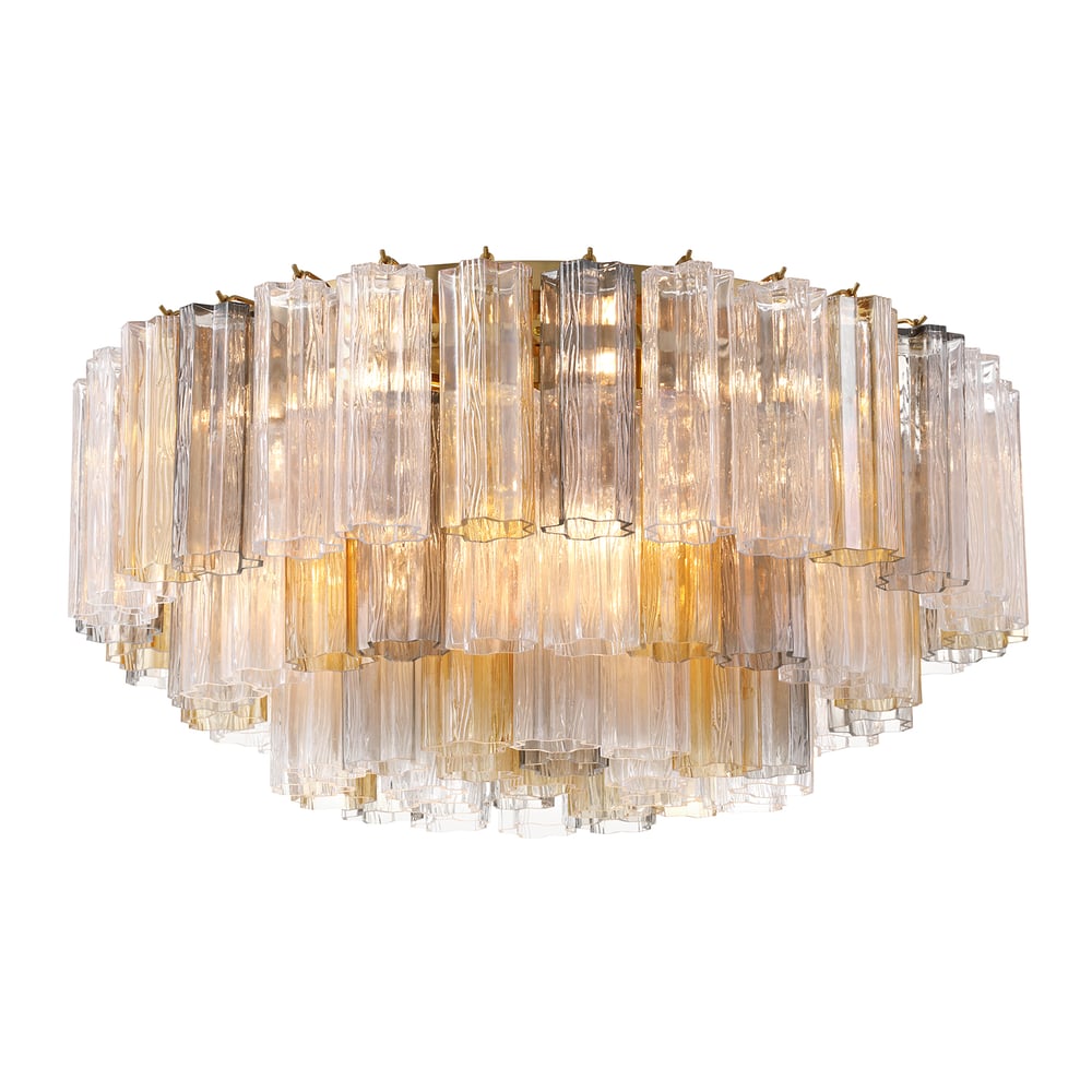 Aurora Ceiling Lamp Glass Tube Layered Amber - Letslighting