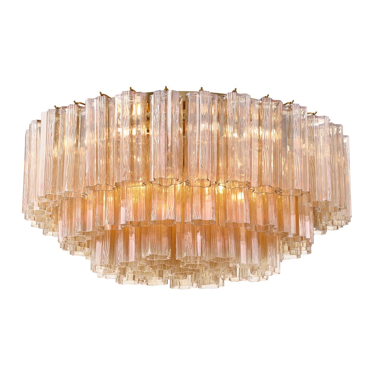 Aurora Ceiling Lamp Glass Tube Layered Amber - Letslighting