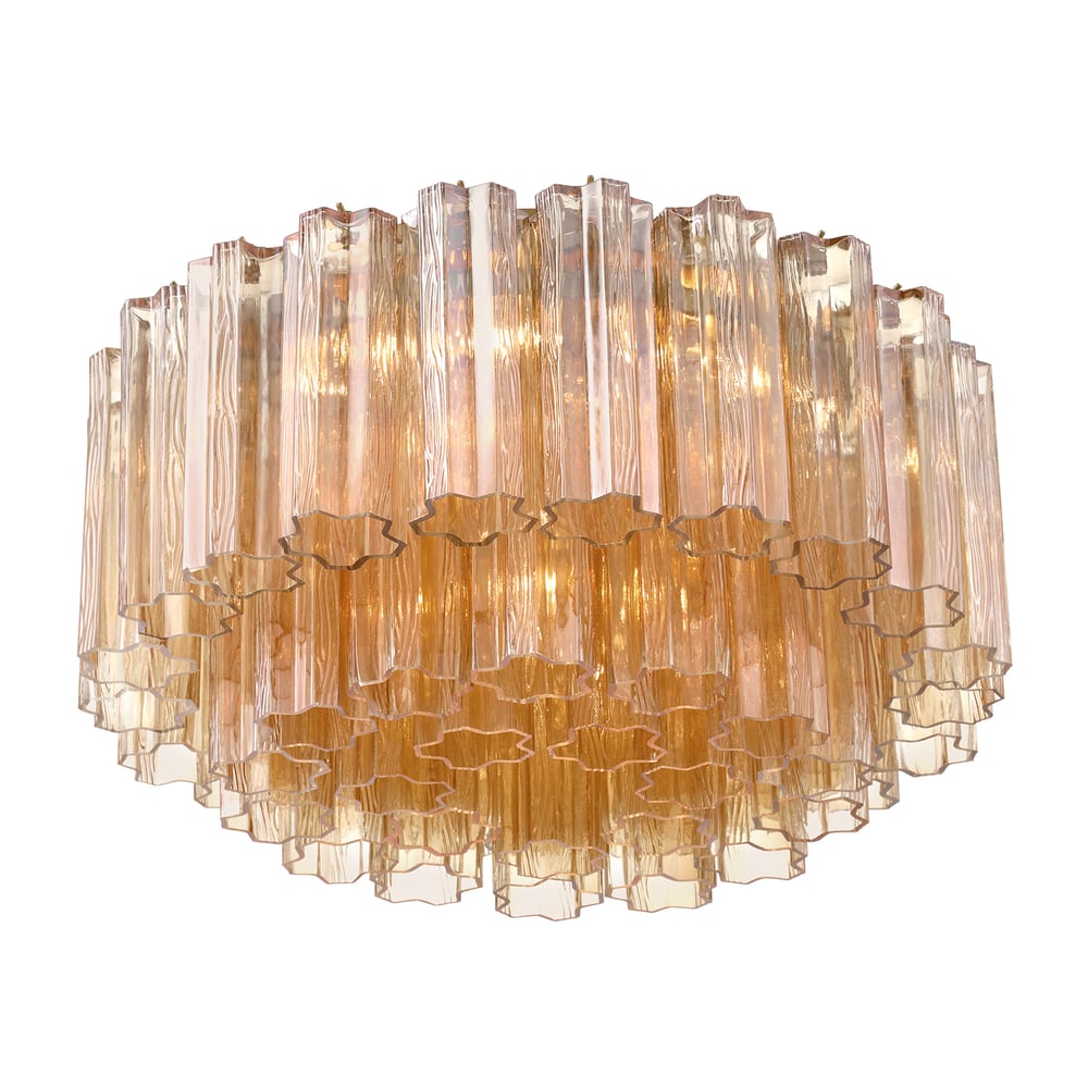 Aurora Ceiling Lamp Glass Tube Layered Amber - Letslighting