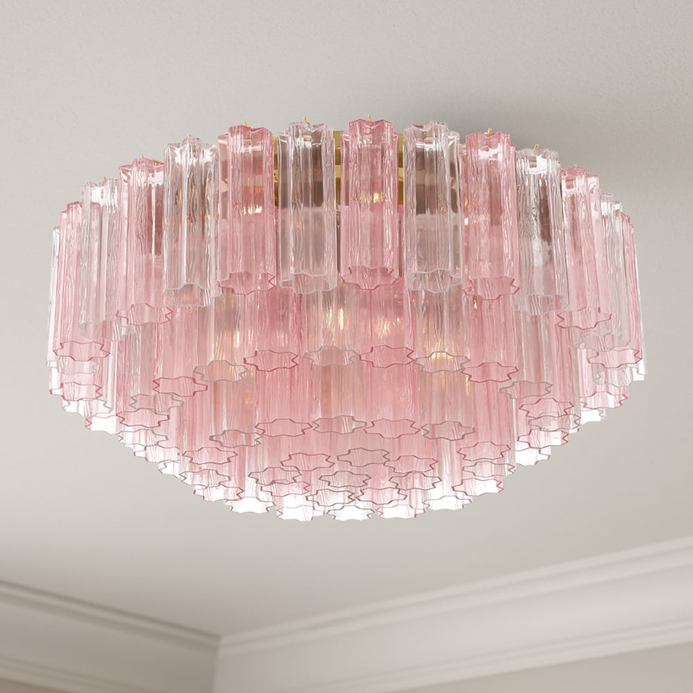 Aurora Ceiling Lamp Glass Tube Layered Amber - Letslighting