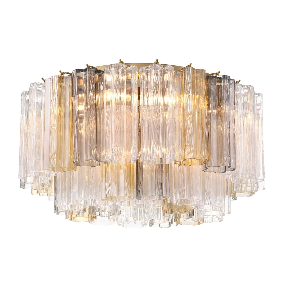 Aurora Ceiling Lamp Glass Tube Layered Amber - Letslighting