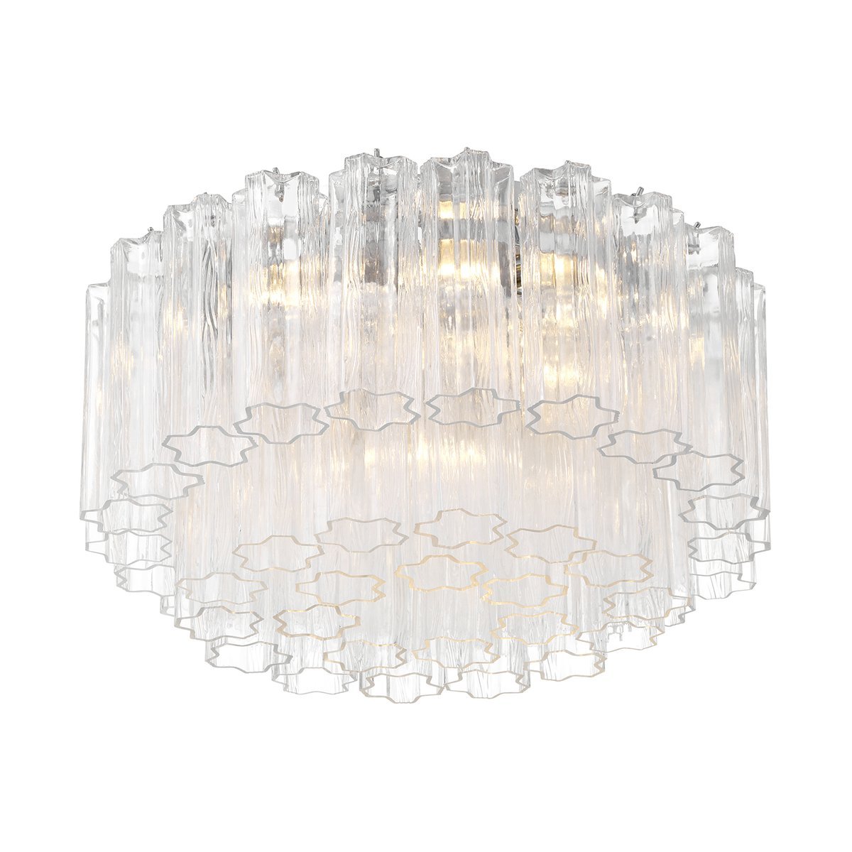 Aurora Ceiling Lamp Glass Tube Layered Amber - Letslighting