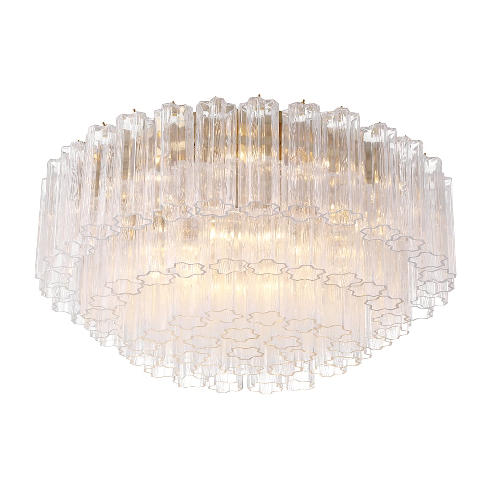 Aurora Ceiling Lamp Glass Tube Layered Amber - Letslighting
