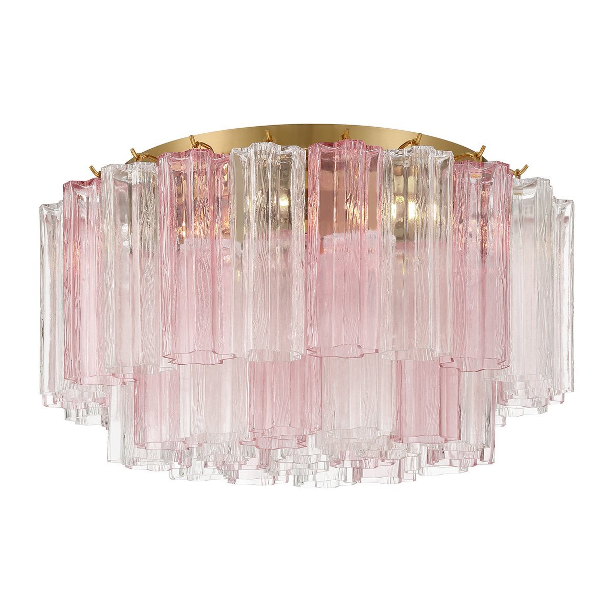 Aurora Ceiling Lamp Glass Tube Layered Amber - Letslighting