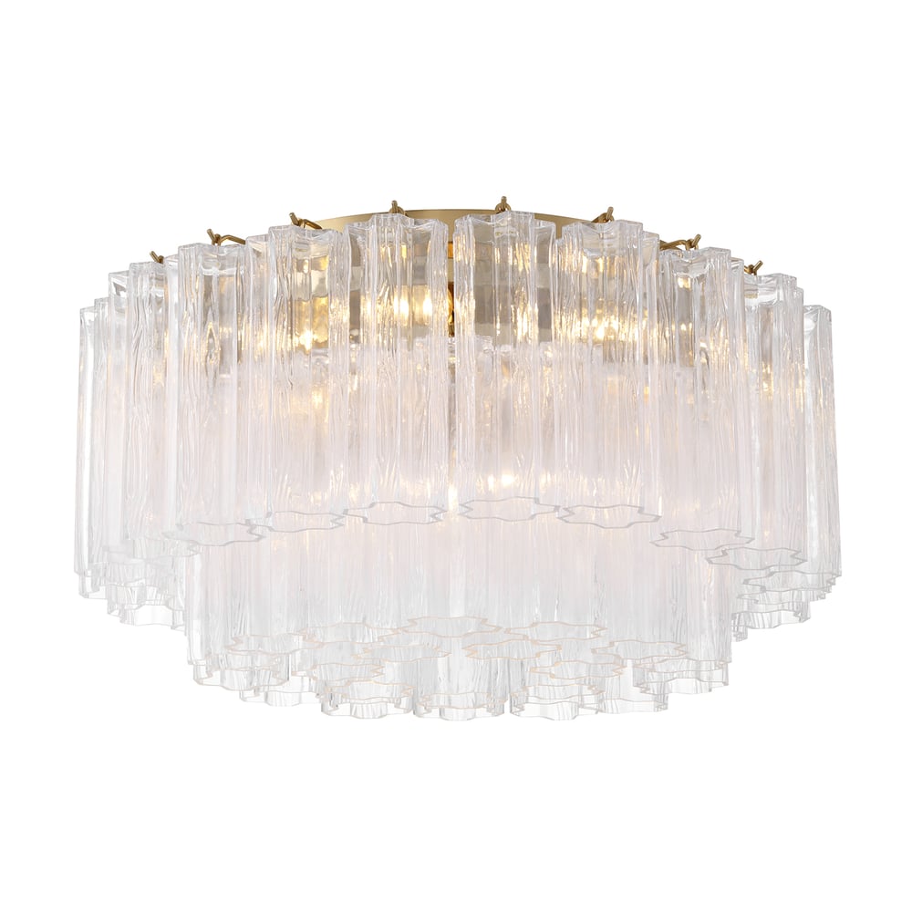 Aurora Ceiling Lamp Glass Tube Layered Amber - Letslighting