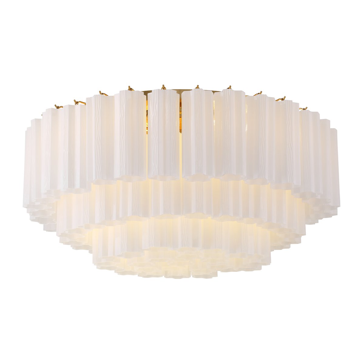 Aurora Ceiling Lamp Glass Tube Layered Amber - Letslighting
