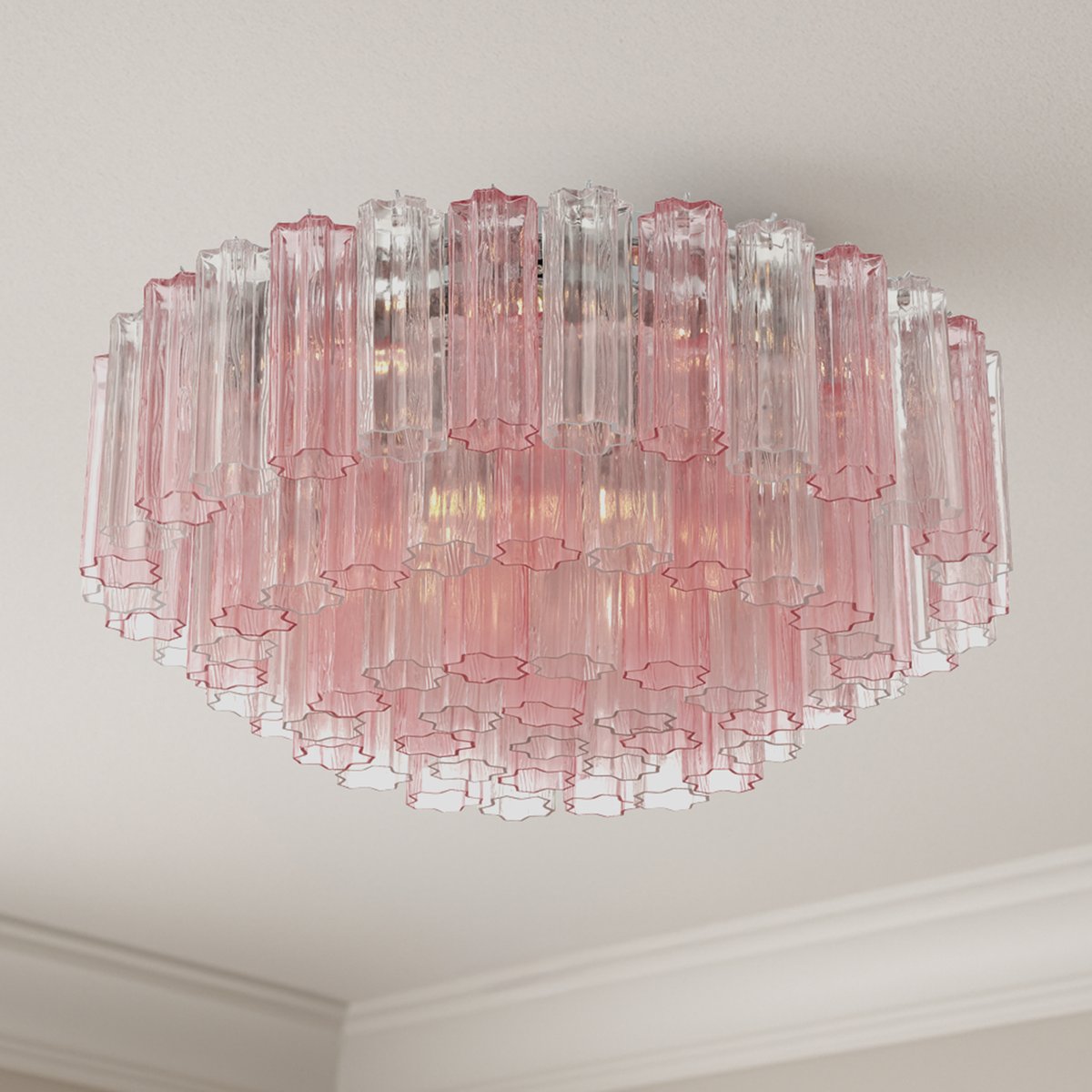 Aurora Ceiling Lamp Glass Tube Layered Amber - Letslighting