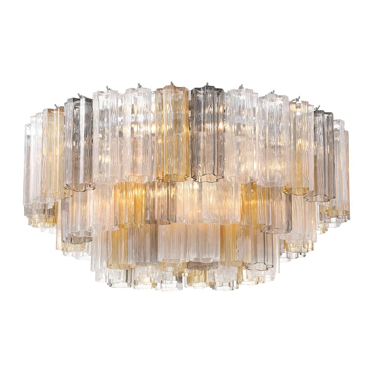 Aurora Ceiling Lamp Glass Tube Layered Amber - Letslighting