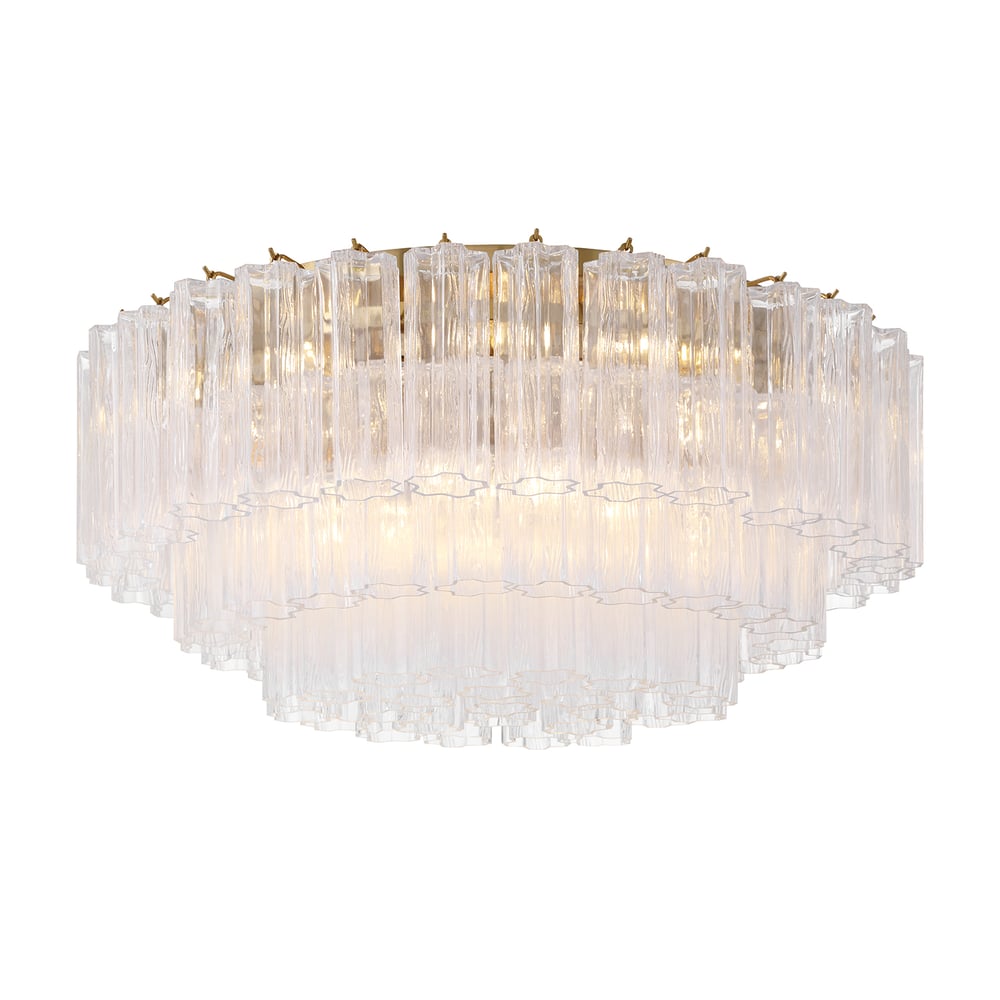 Aurora Ceiling Lamp Glass Tube Layered Amber - Letslighting