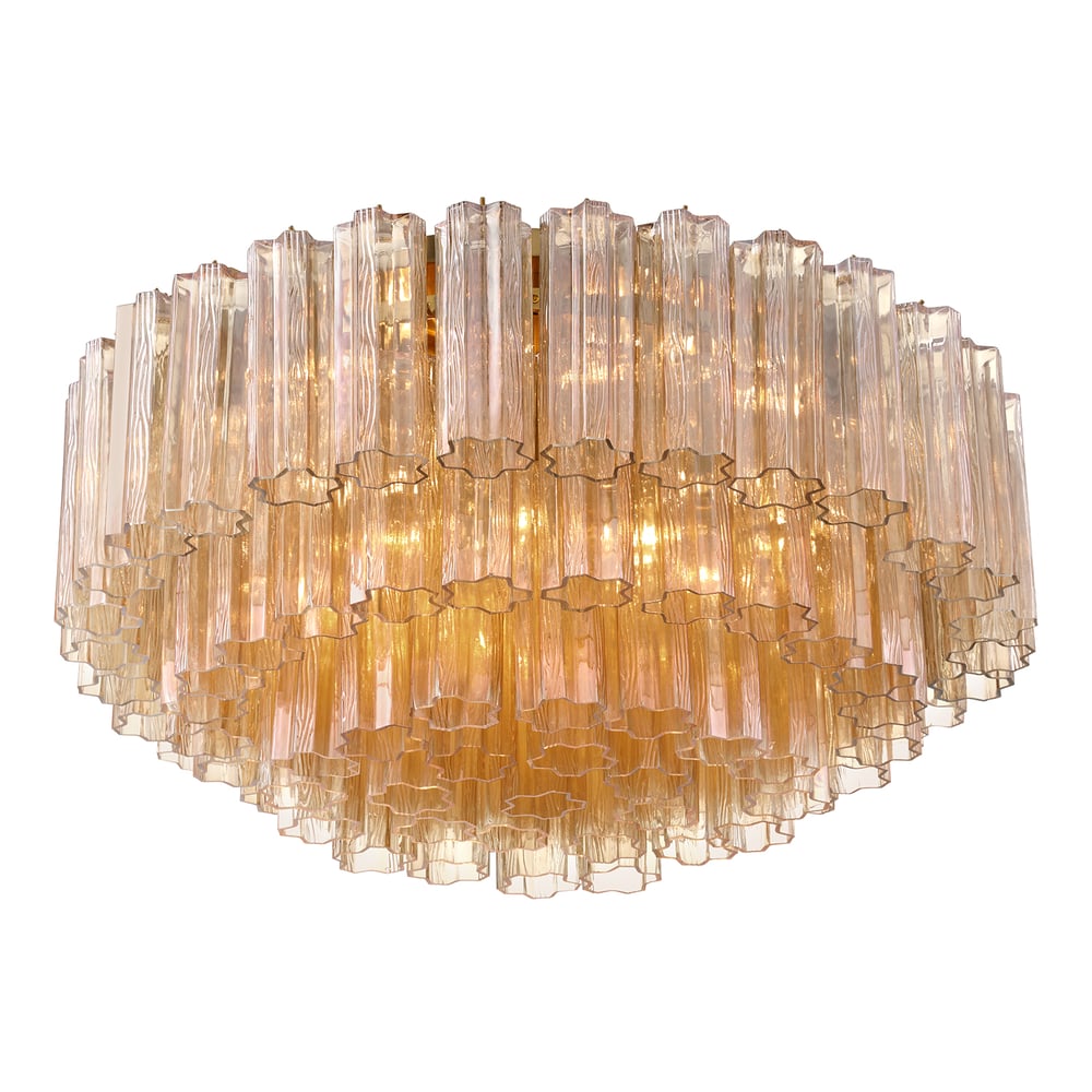 Aurora Ceiling Lamp Glass Tube Layered Amber - Letslighting