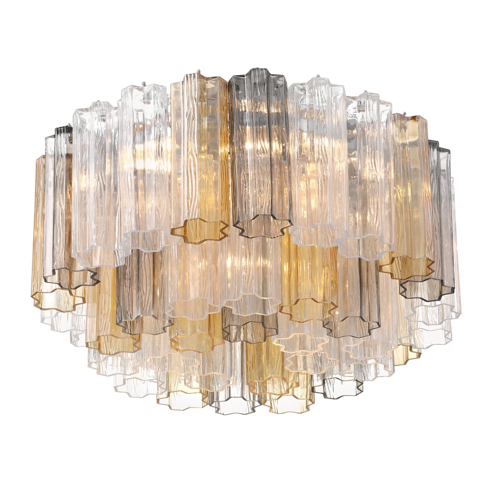 Aurora Ceiling Lamp Glass Tube Layered Amber - Letslighting