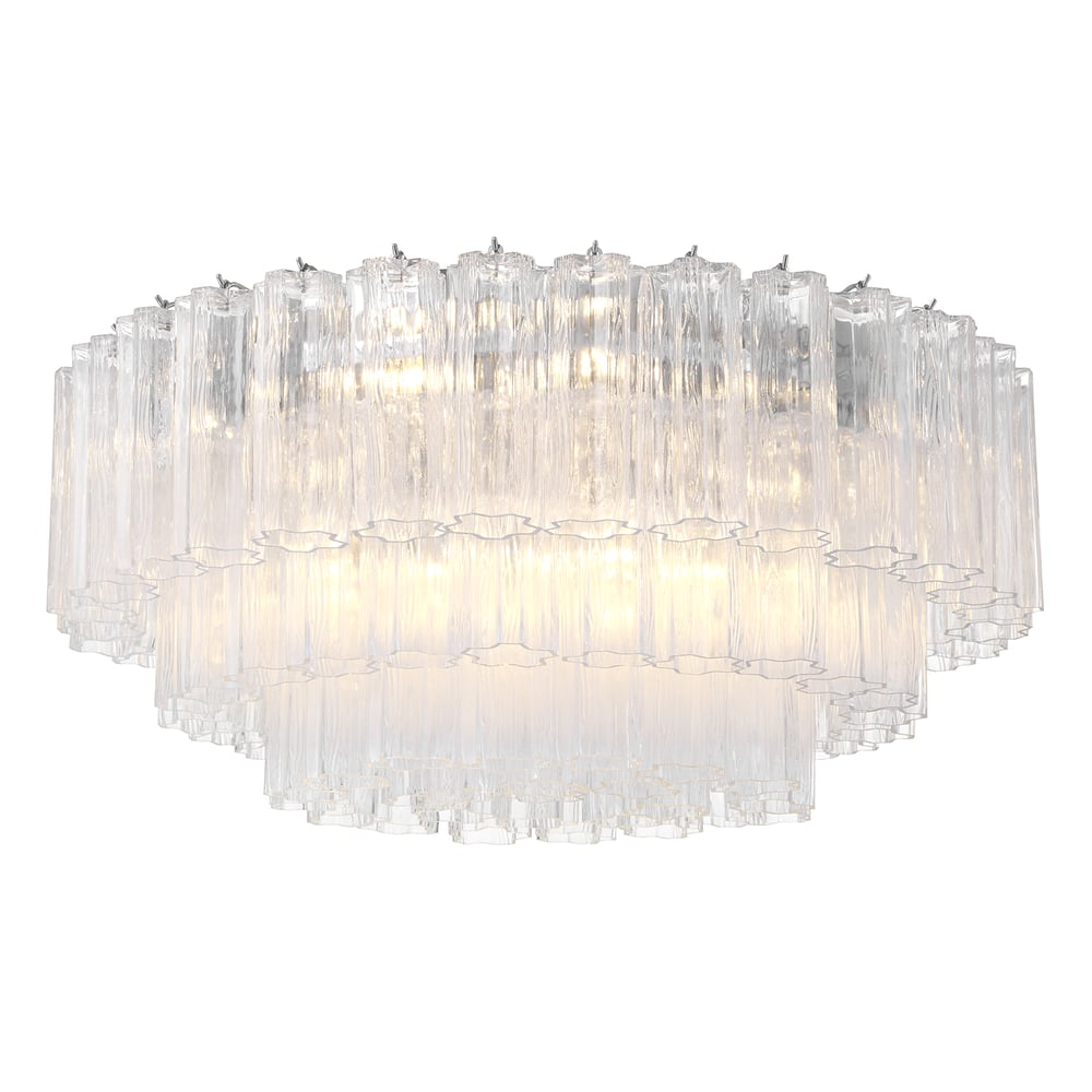 Aurora Ceiling Lamp Glass Tube Layered Amber - Letslighting