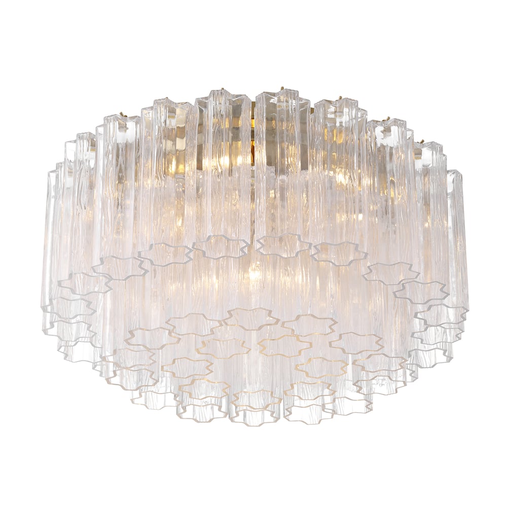 Aurora Ceiling Lamp Glass Tube Layered Amber - Letslighting