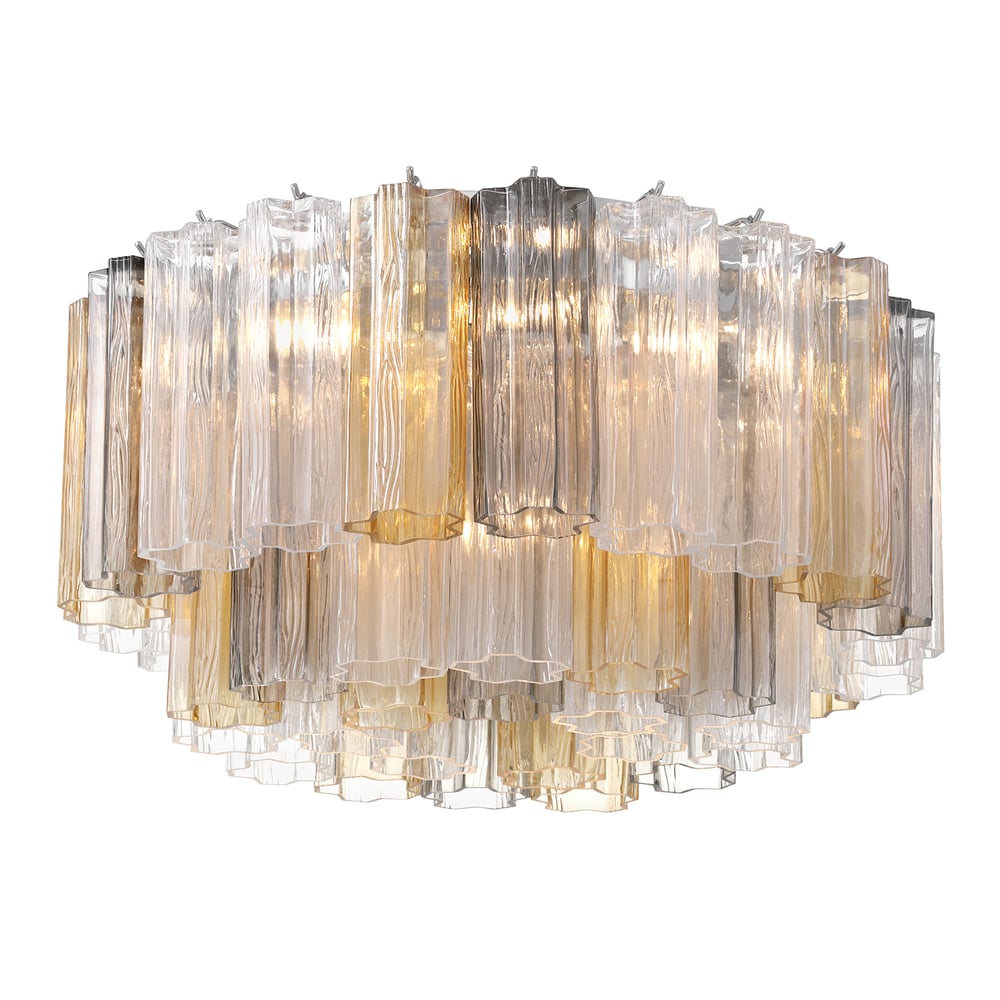 Aurora Ceiling Lamp Glass Tube Layered Amber - Letslighting