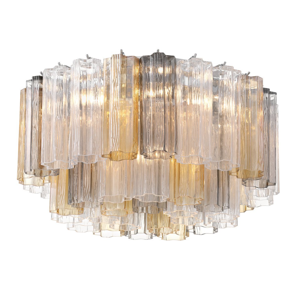 Aurora Ceiling Lamp Glass Tube Layered Amber - Letslighting