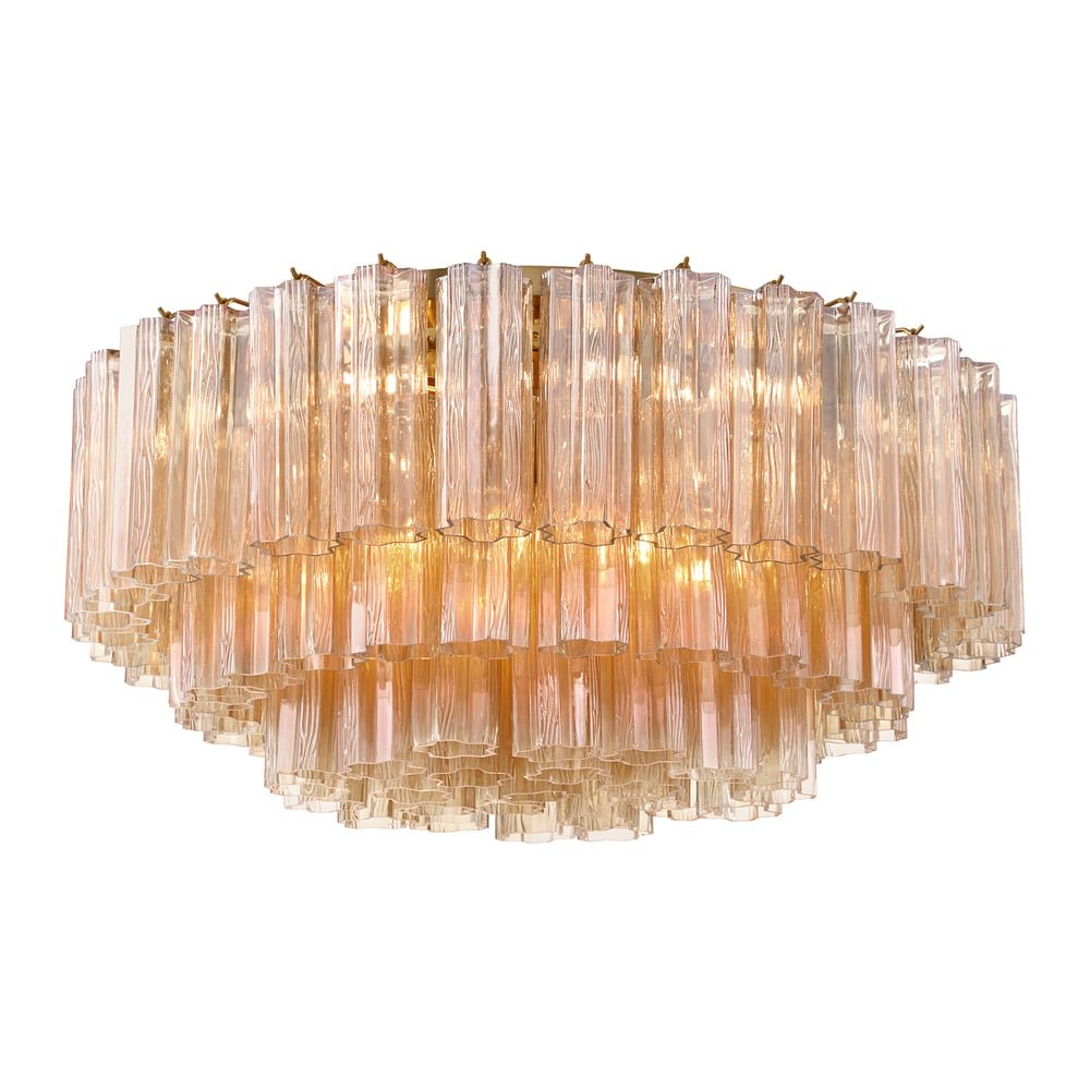 Aurora Ceiling Lamp Glass Tube Layered Amber - Letslighting