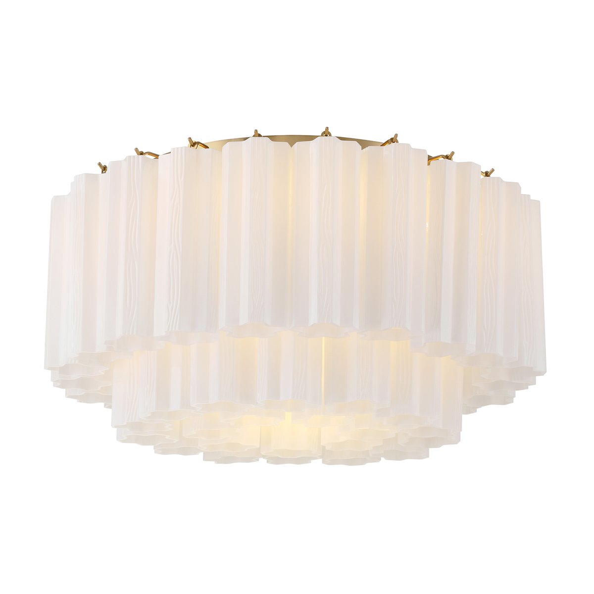 Aurora Ceiling Lamp Glass Tube Layered Amber - Letslighting