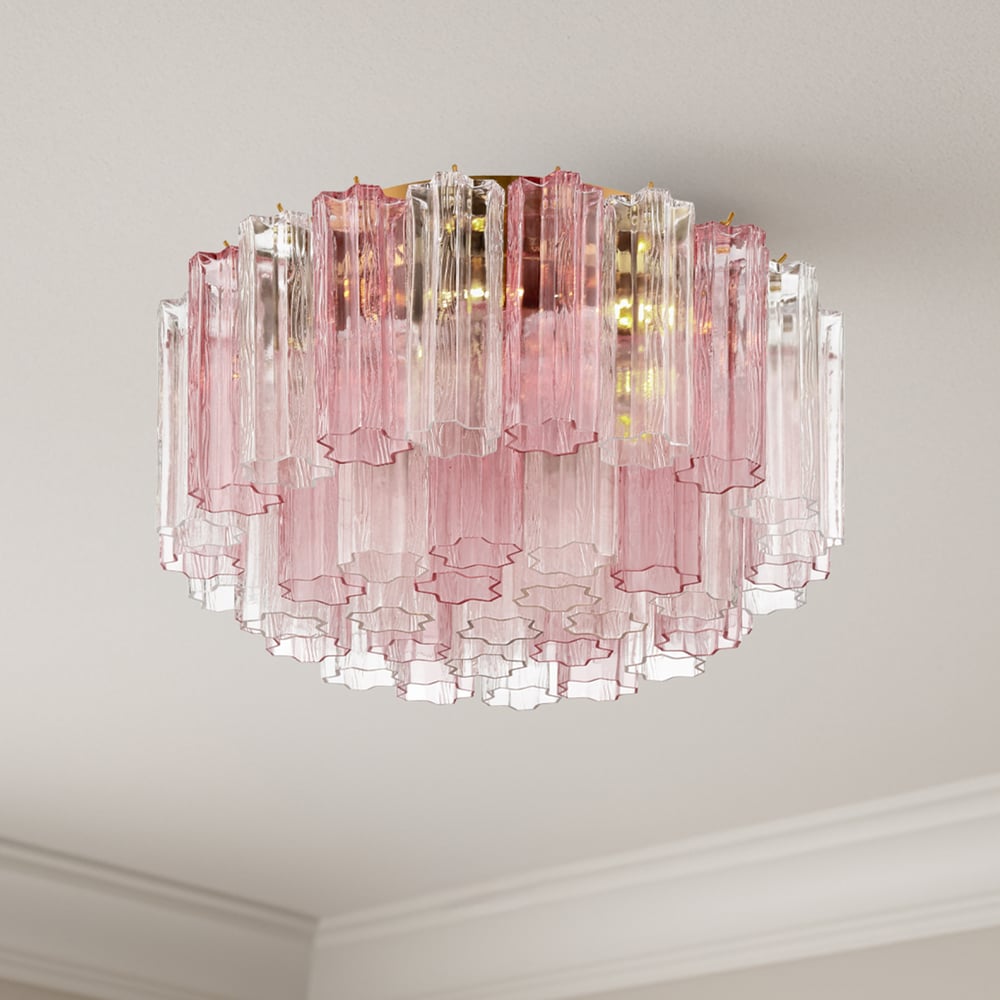 Aurora Ceiling Lamp Glass Tube Layered Amber - Letslighting