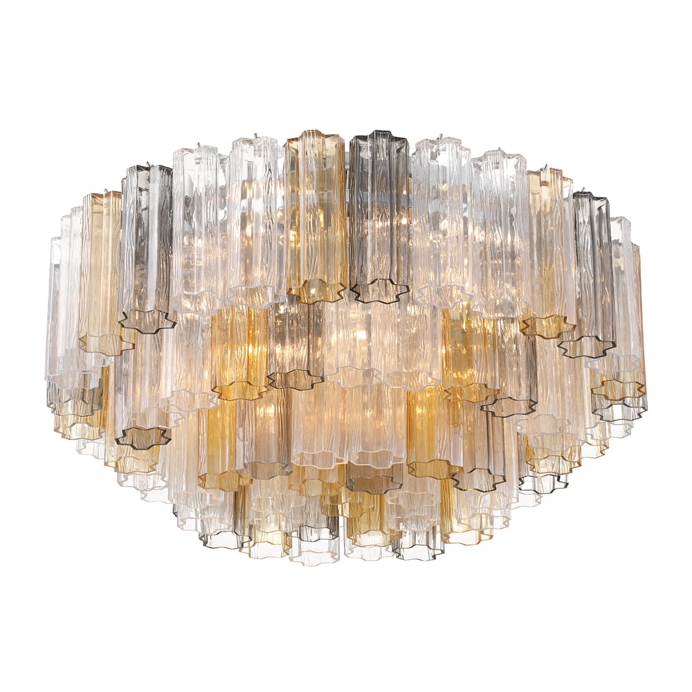 Aurora Ceiling Lamp Glass Tube Layered Amber - Letslighting