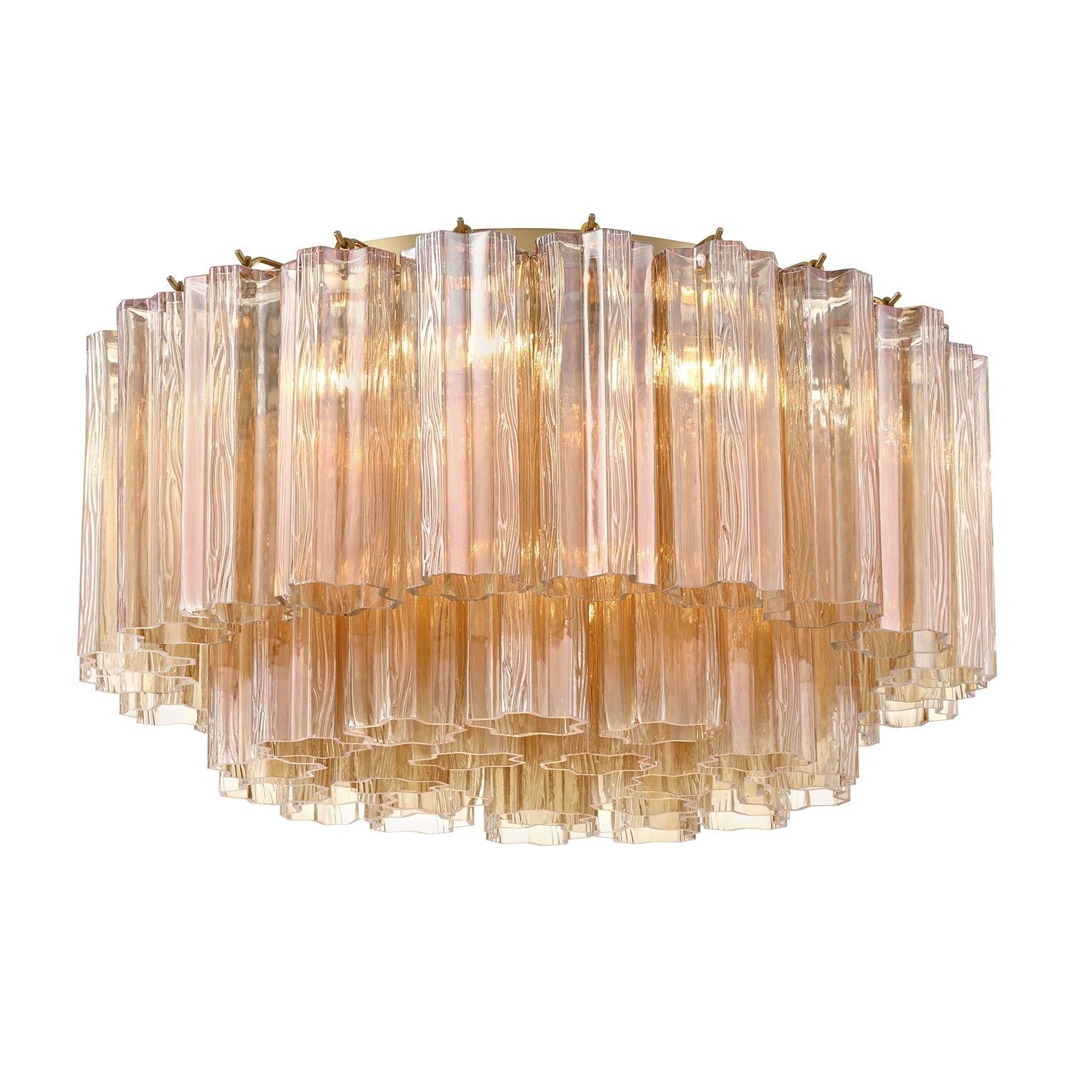 Aurora Ceiling Lamp Glass Tube Layered Amber - Letslighting