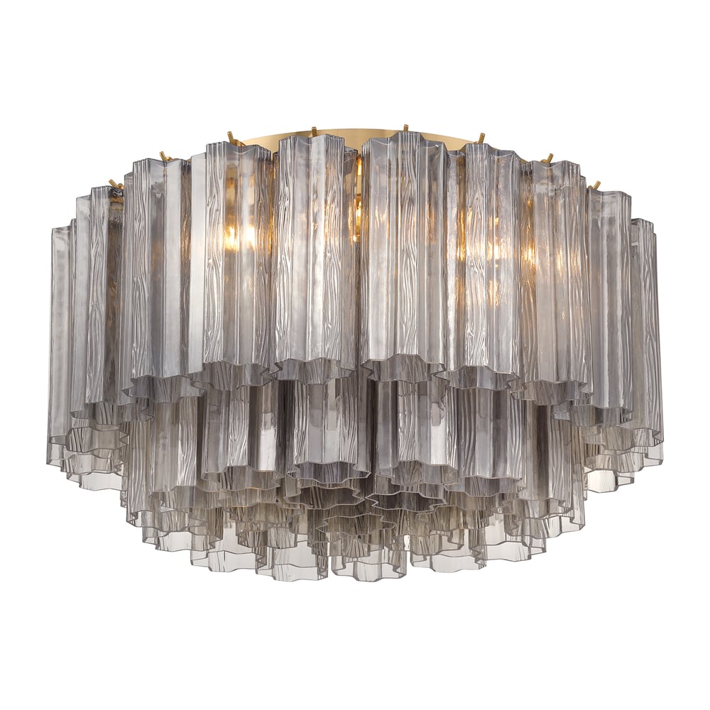 Aurora Ceiling Lamp Glass Tube Layered Amber - Letslighting