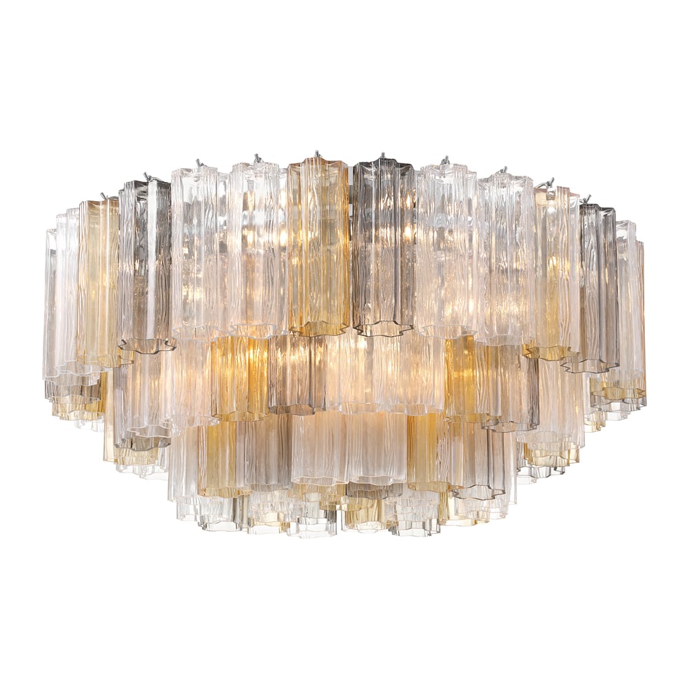 Aurora Ceiling Lamp Glass Tube Layered Amber - Letslighting