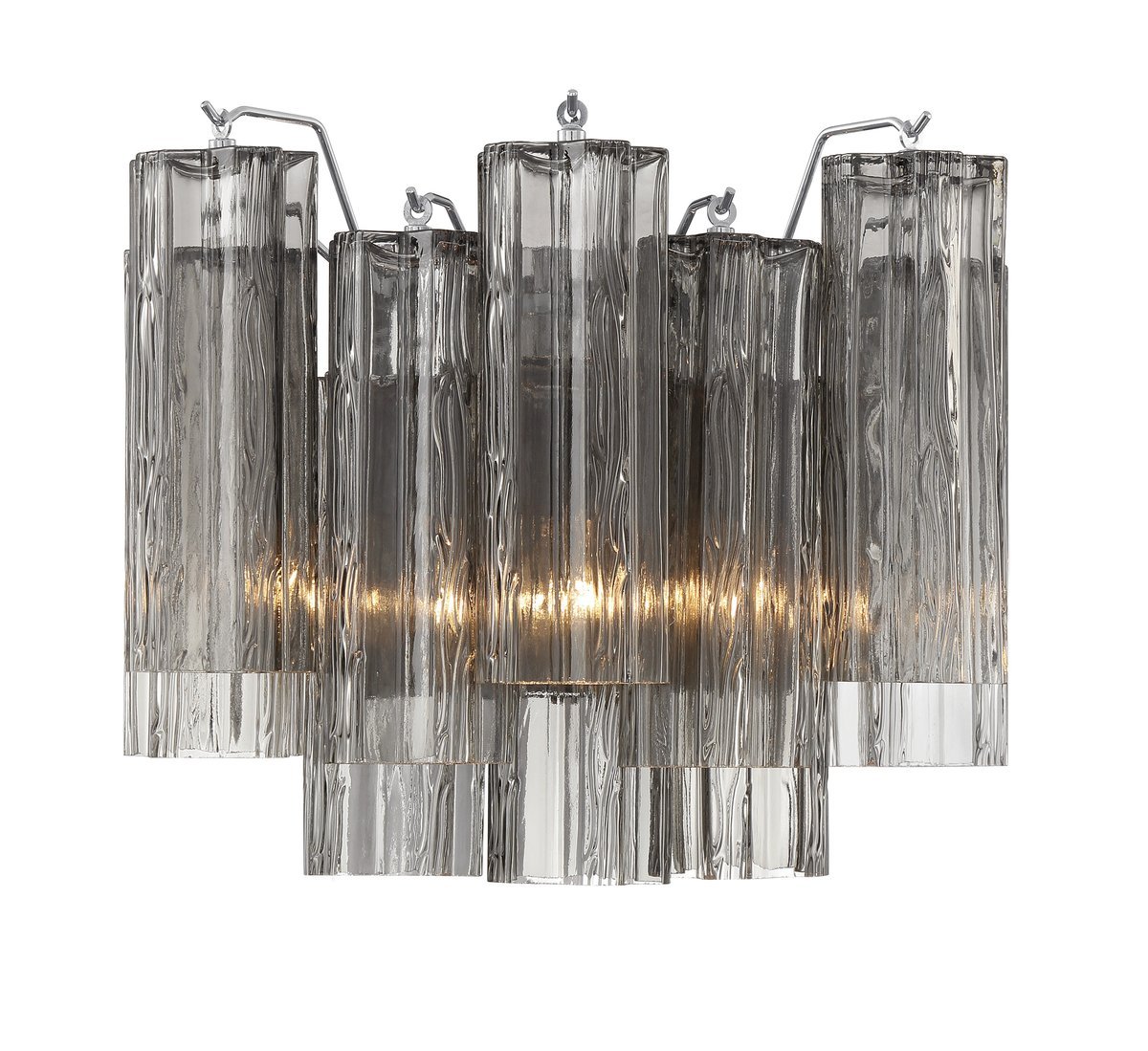 Aurora Wall Light Tronchi Glass Tube Tiered Amber Modern - Letslighting